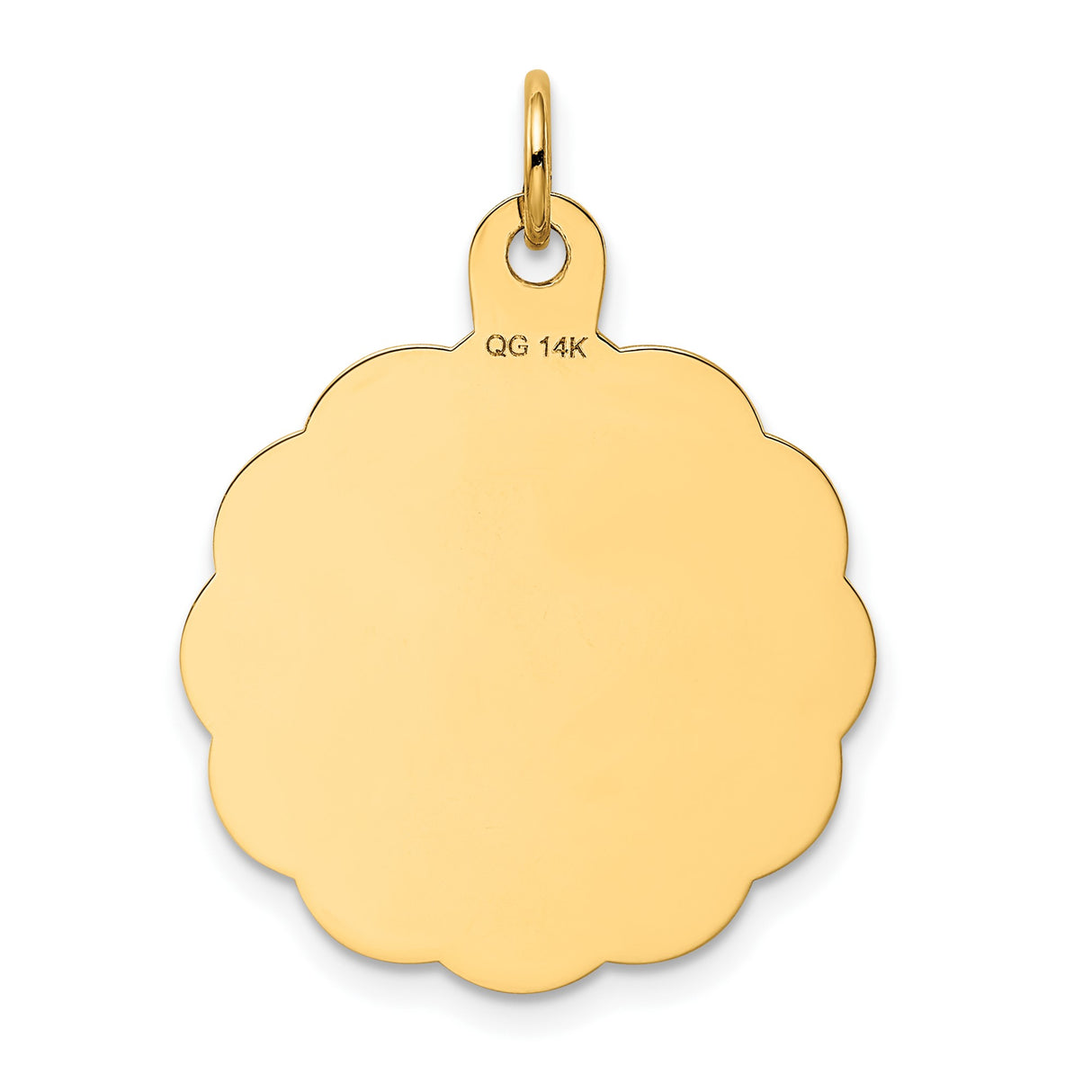 14k Yellow Gold Pendant with Wedding Bells and Bow, Romantic Bridal Charm