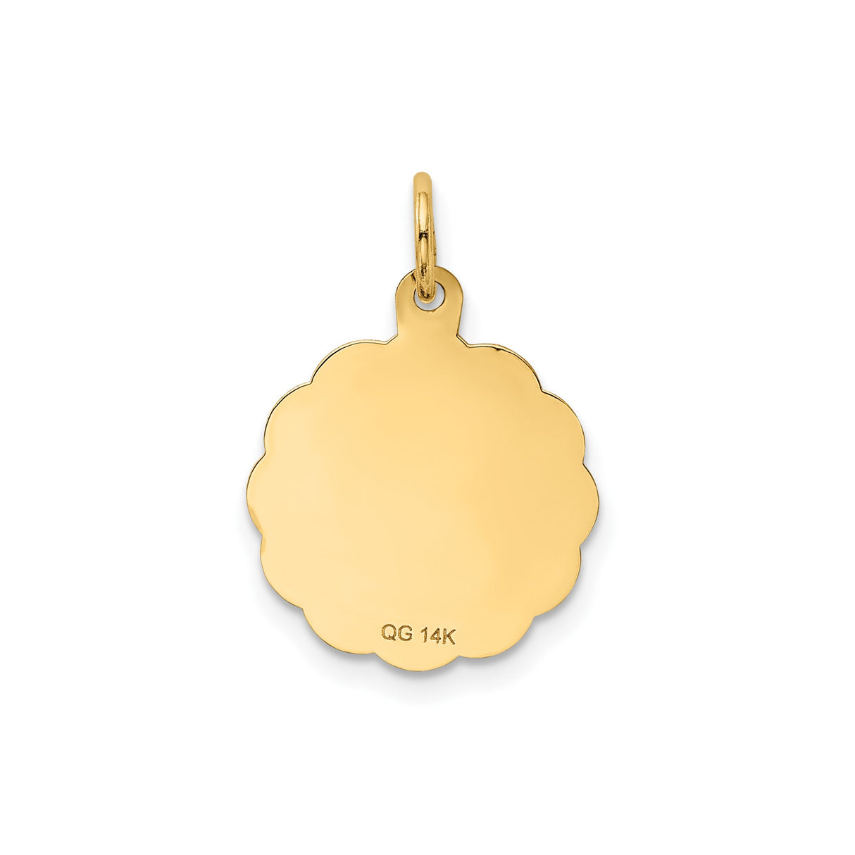 14k Yellow Gold Pendant with Love Message and Heart Symbol, Romantic Keepsake for Women