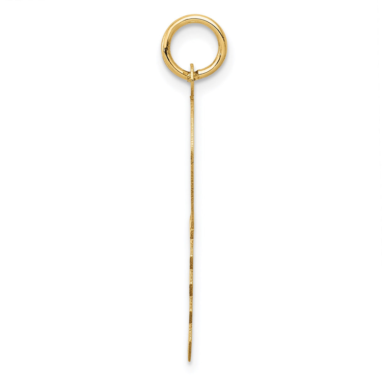 14k Yellow Gold Key Pendant with Two Hearts and Arrow, Romantic Love Charm