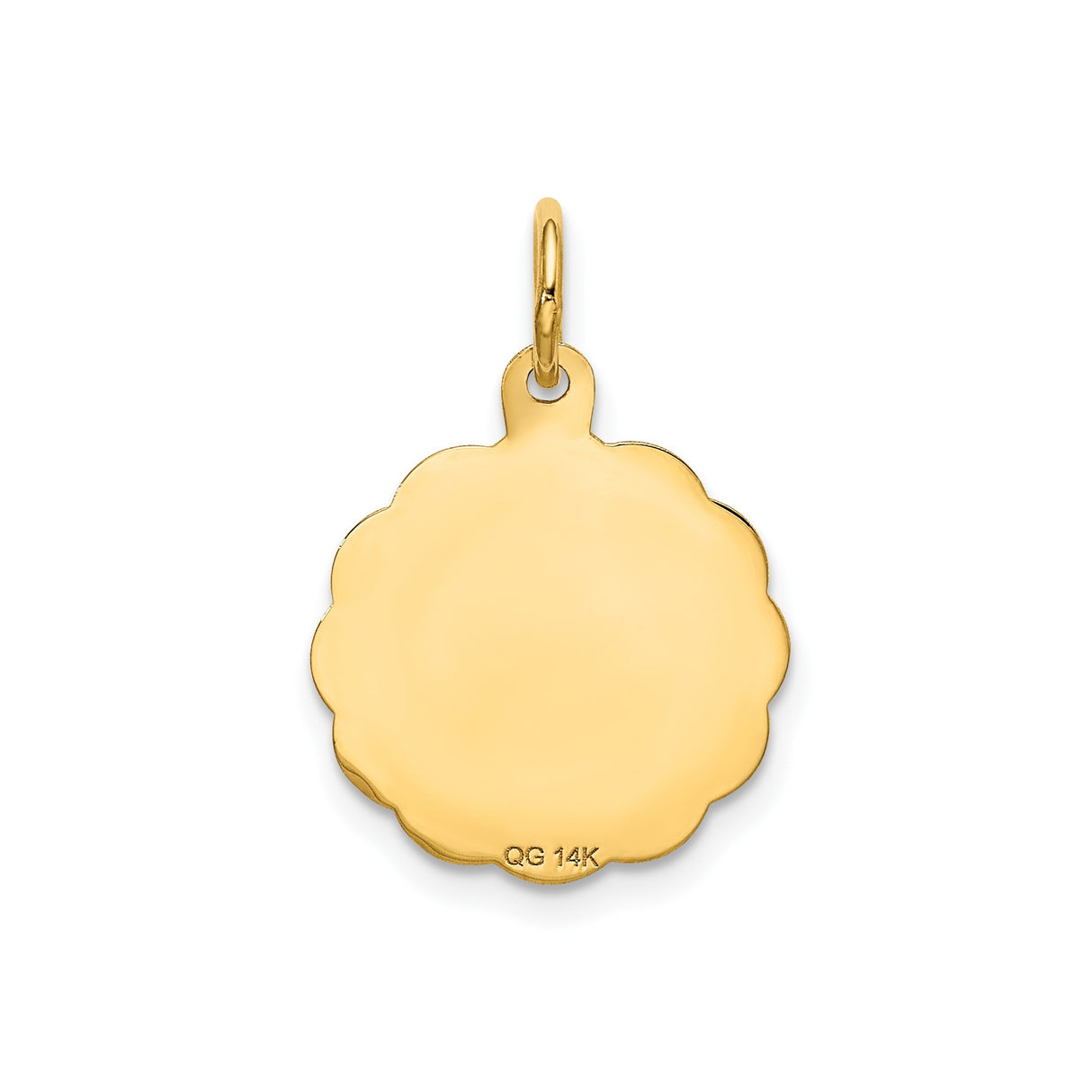 14k Yellow Gold 20th Anniversary Pendant with Milestone Charm, Polished and Textured Design