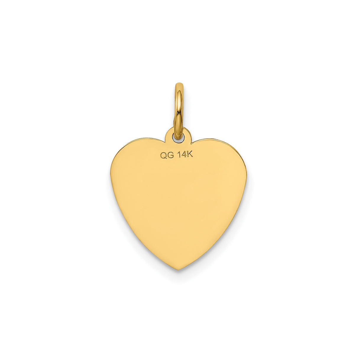 14k Yellow Gold Heart Shaped Sister Pendant, Sentimental Charm for Women