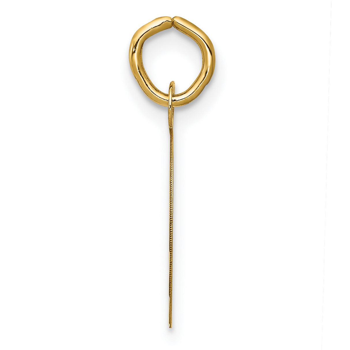 Graduation Day Words and Cap on Round Charm Pendant in Real 14k Yellow Gold