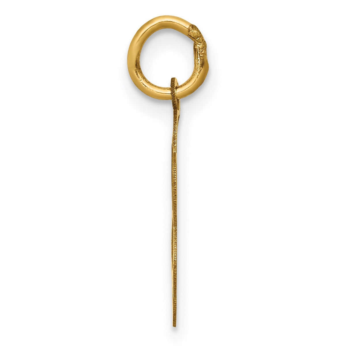 Graduation Day Cap with Flower Border Charm Pendant in Real 14k Yellow Gold