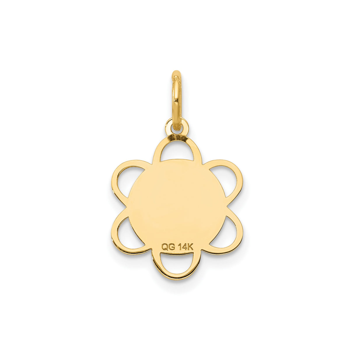 14k Yellow Gold Holy Communion Pendant with Chalice Symbol, Catholic Charm for Girls