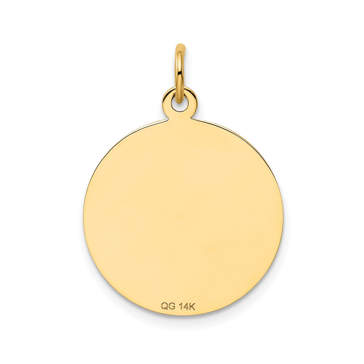 14k Yellow Gold Confirmation Pendant with Raised Cross and Sunburst Design