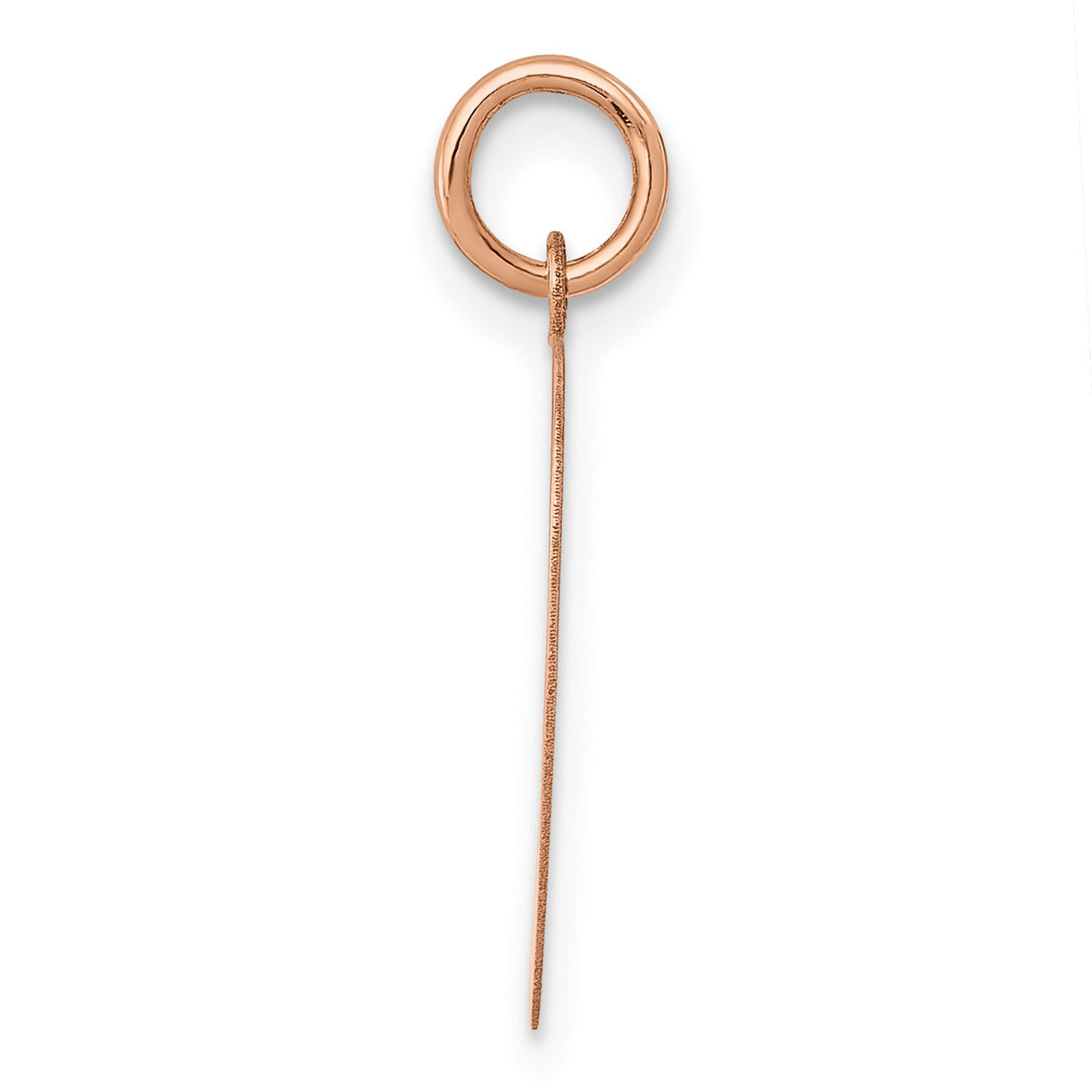 14k Rose Gold Heart Pendant, Polished Engravable Disc Charm, Minimalist Jewelry for Women