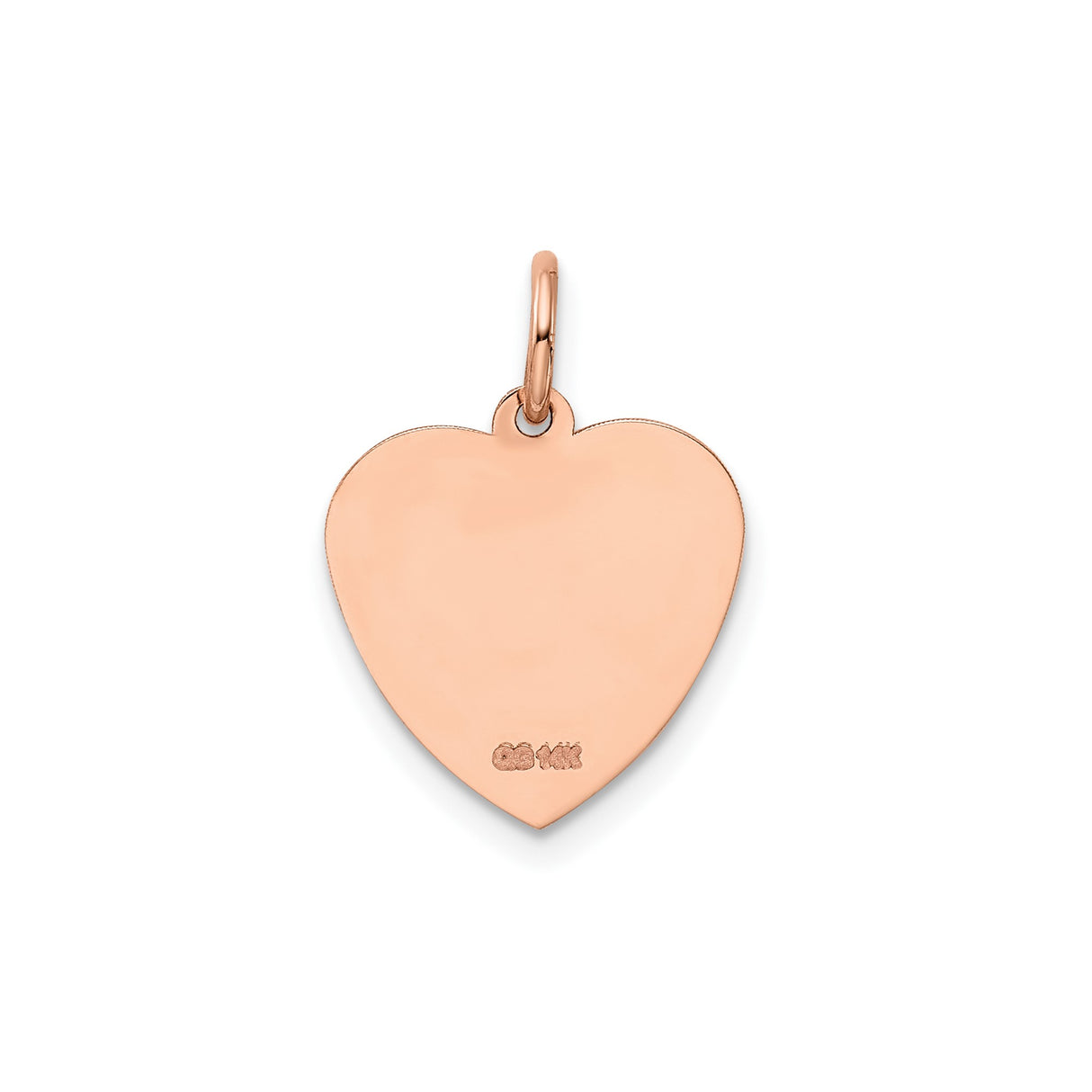 14k Rose Gold Heart Pendant with Chalice Holy Communion Symbol, Christian Keepsake Charm