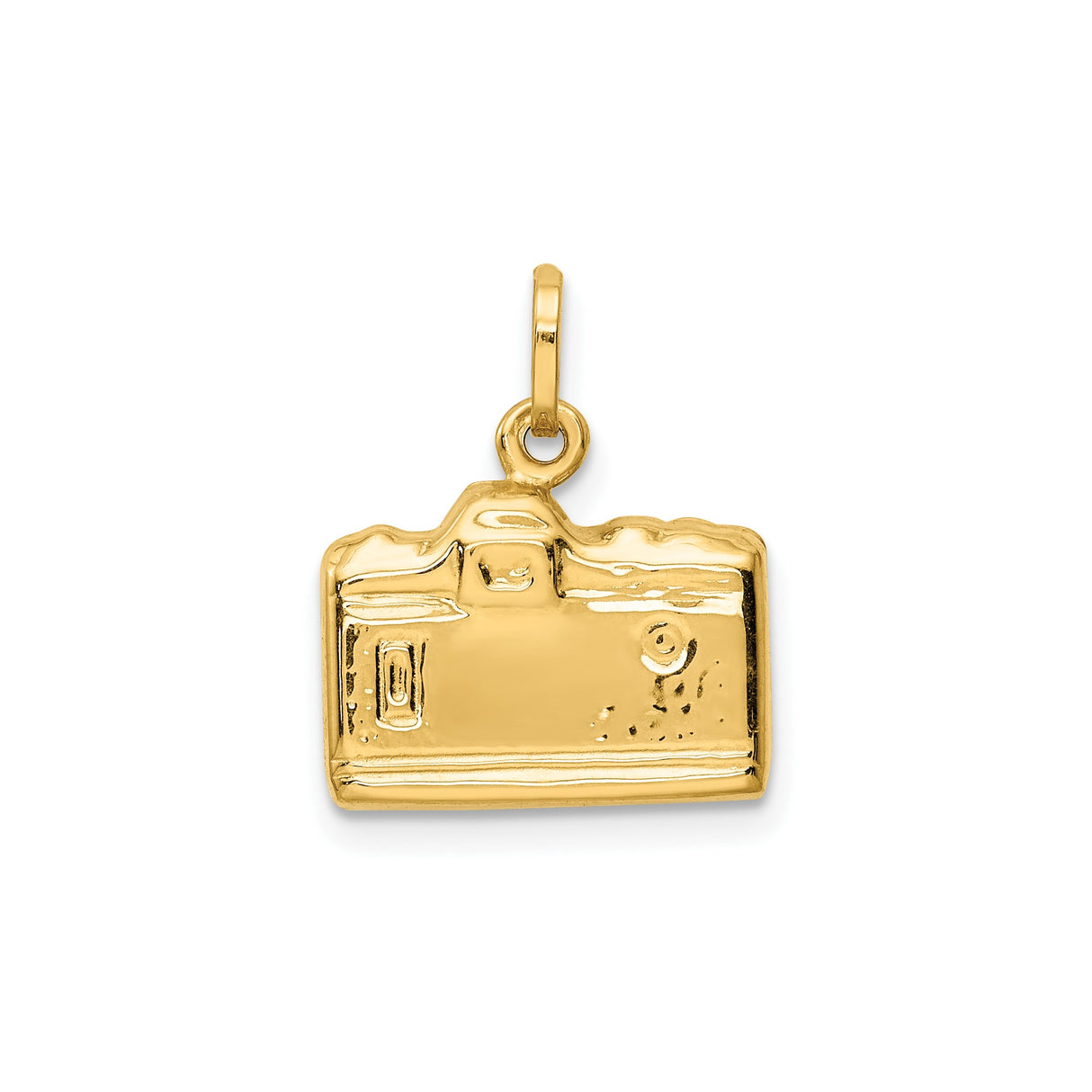 14k Yellow Gold DSLR Camera Pendant, 3D Realistic Photography Charm for Women or Unisex