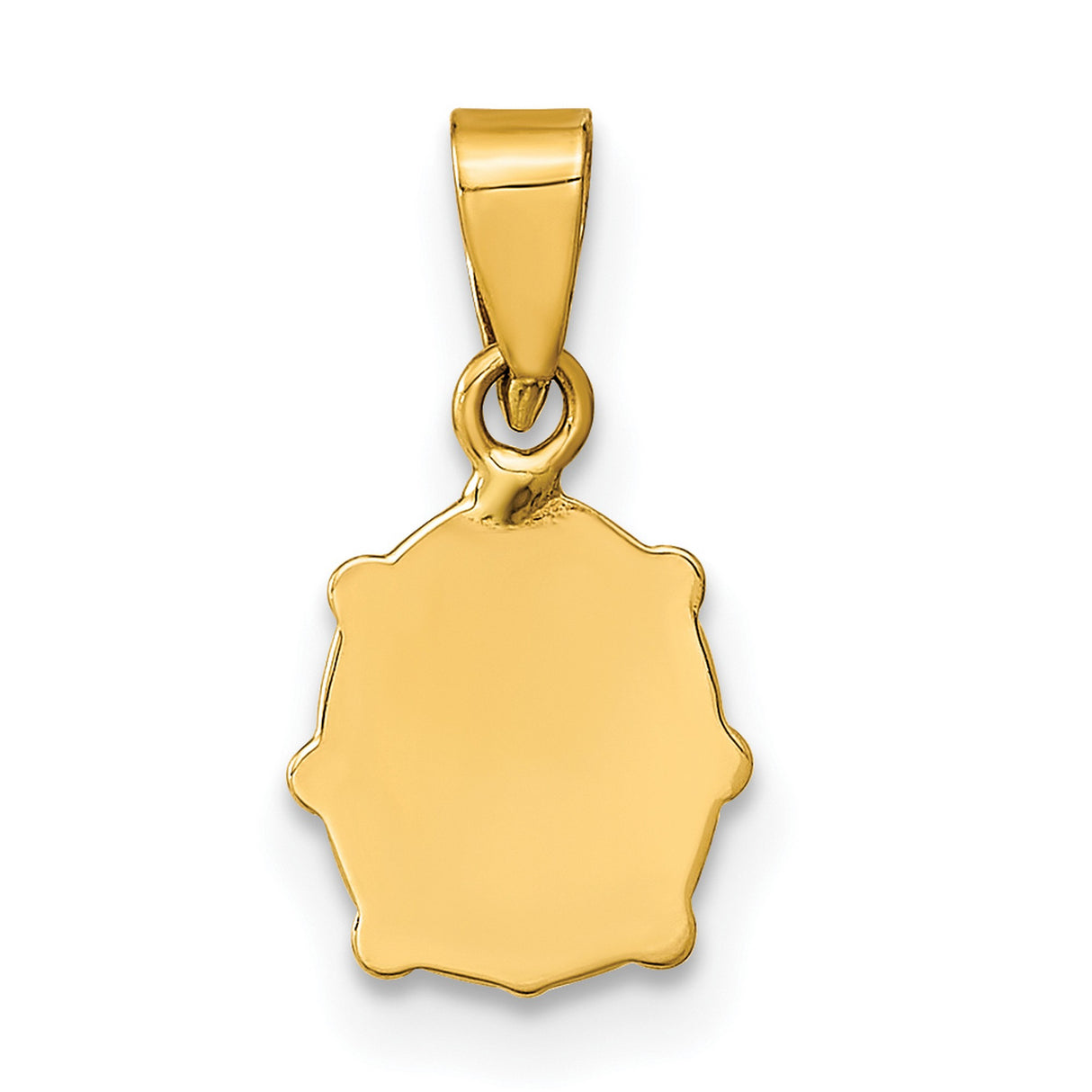 14k Yellow Gold Ladybug Pendant with Red and Black Enamel, Whimsical Animal Charm