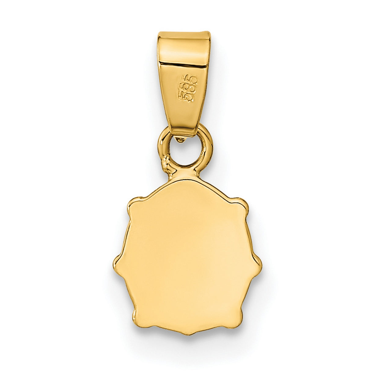 14k Yellow Gold Ladybug Pendant Charm with Red and Black Enamel, Insect Themed Jewelry