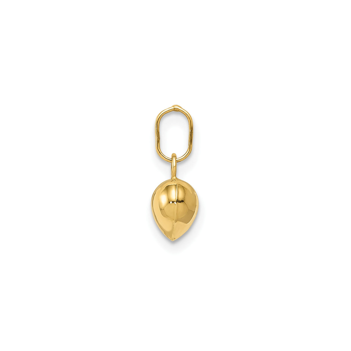 14k Yellow Gold Heart Locket Pendant, Smooth Polished Finish, Classic Symbol of Love for Women