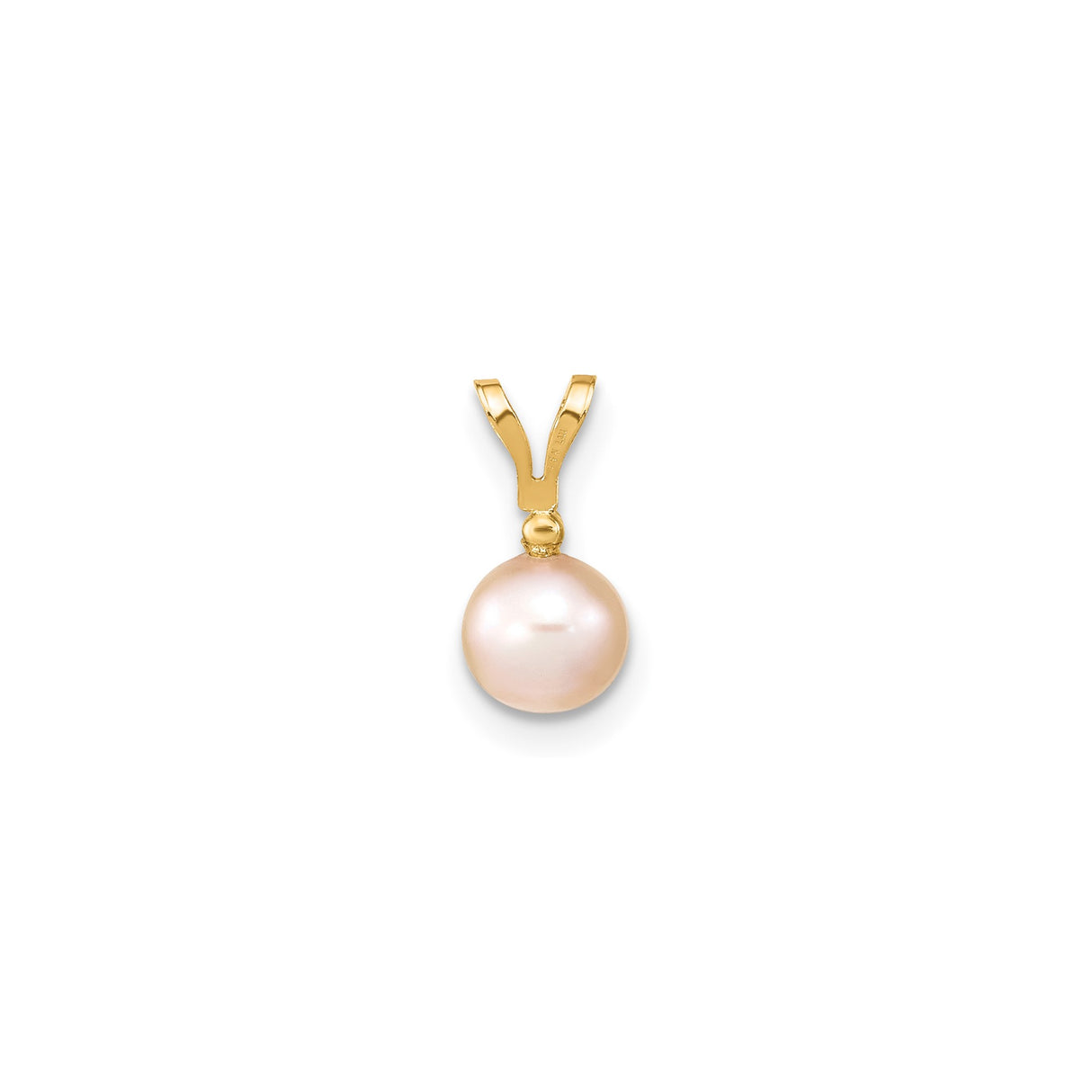 14k Yellow Gold Pendant with Cultured Pearl and Diamond Accent, Classic Charm for Women