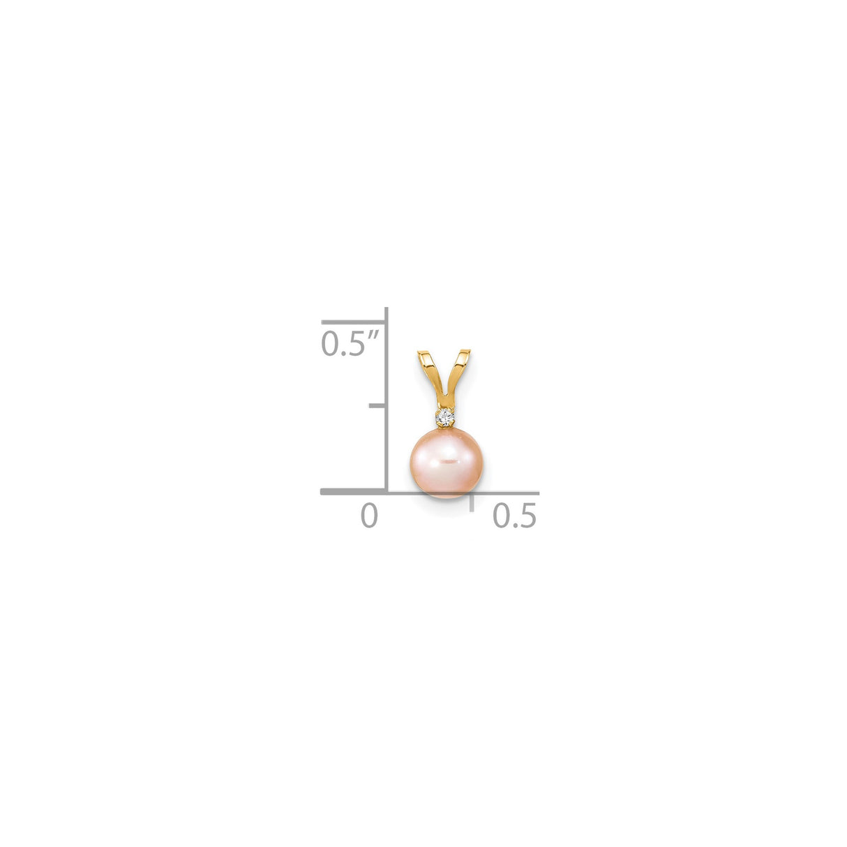 14k Yellow Gold Pendant with Cultured Pearl and Diamond Accent, Classic Charm for Women