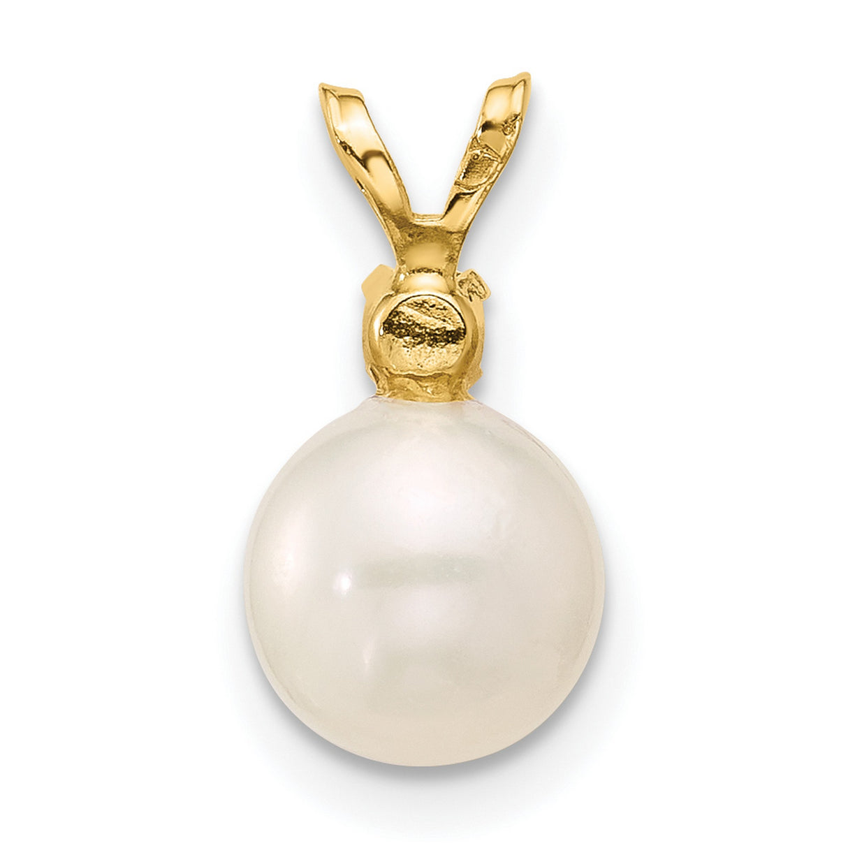 14k Yellow Gold Pendant with Amethyst and White Cultured Pearl, Classic Jewelry for Women
