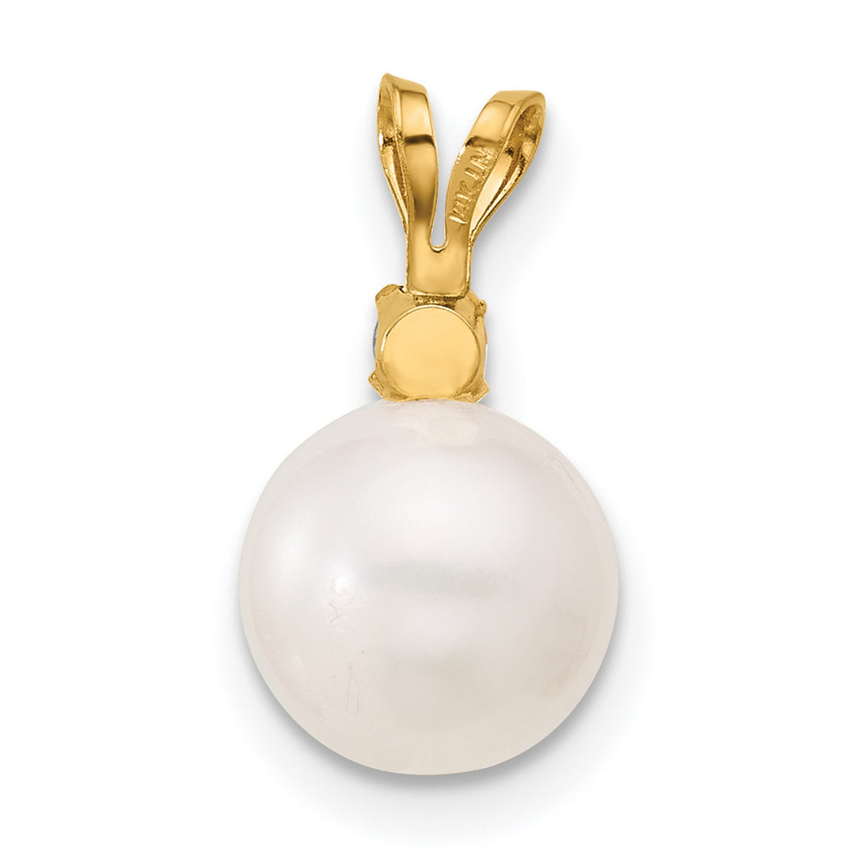 14k Yellow Gold Pendant with Tanzanite and White Cultured Pearl, Classic Formal Charm for Women