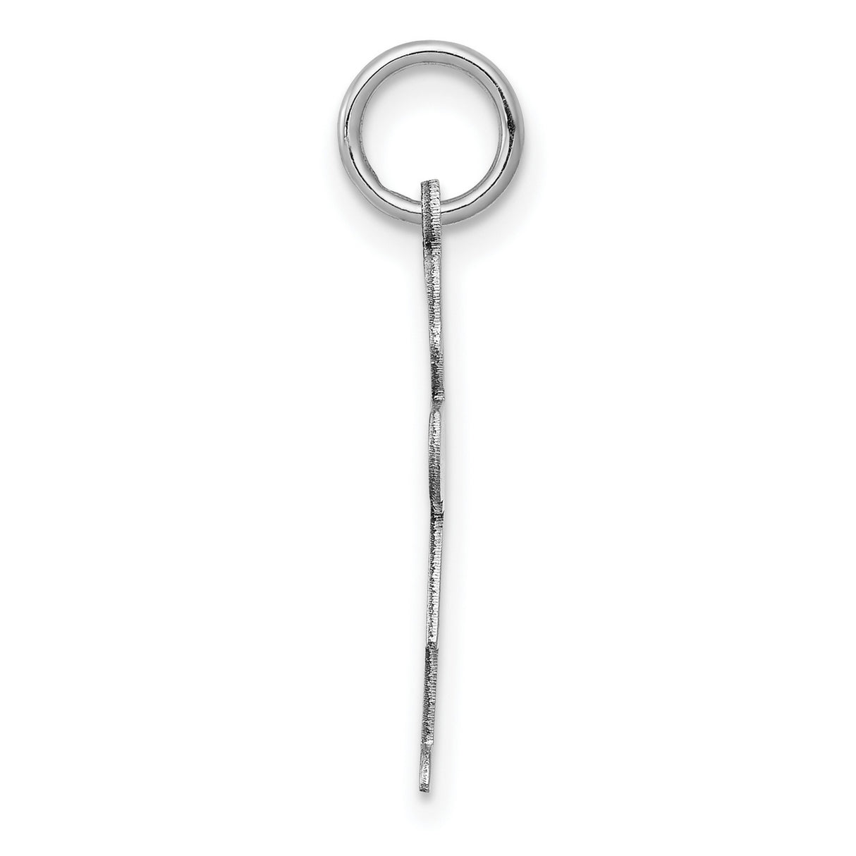 14k White Gold Girl Pendant with Pigtails and Dress Detail, Family Charm Jewelry