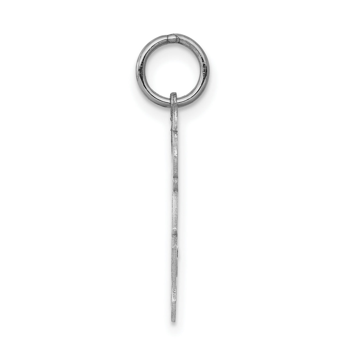 14k White Gold Girl Charm Pendant with Pigtails and Dress, Family Symbol Jewelry