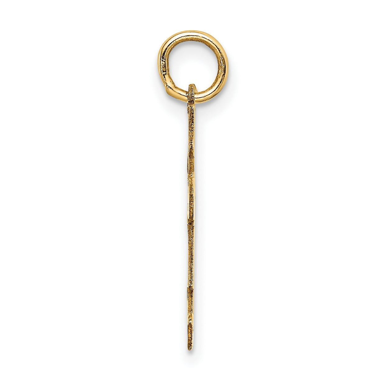 14k Yellow Gold Girl Charm Pendant with Heart, Bow, and Dress Details