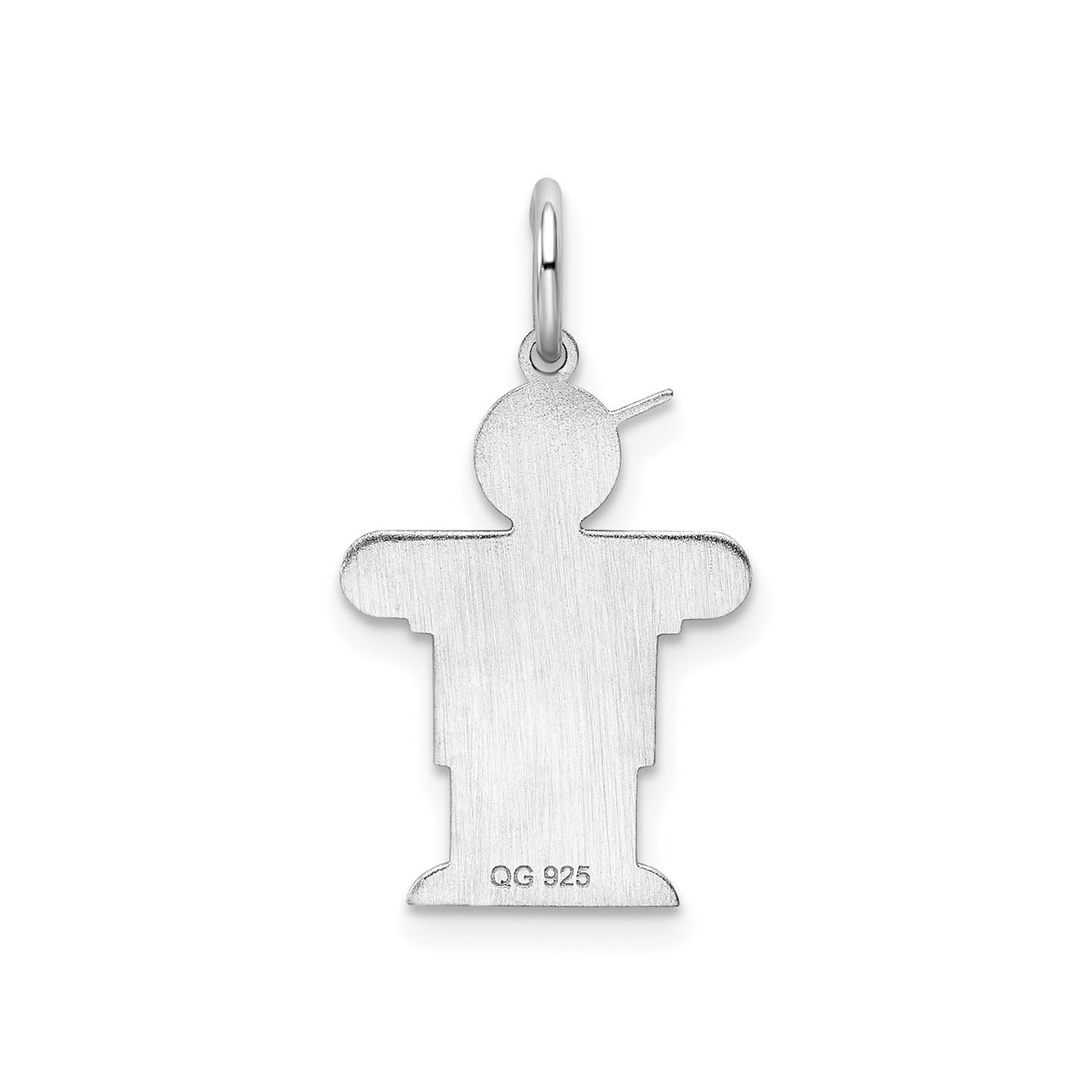 Sterling Silver Boy Pendant, Stylized Figure with Cap, Sentimental Family Charm