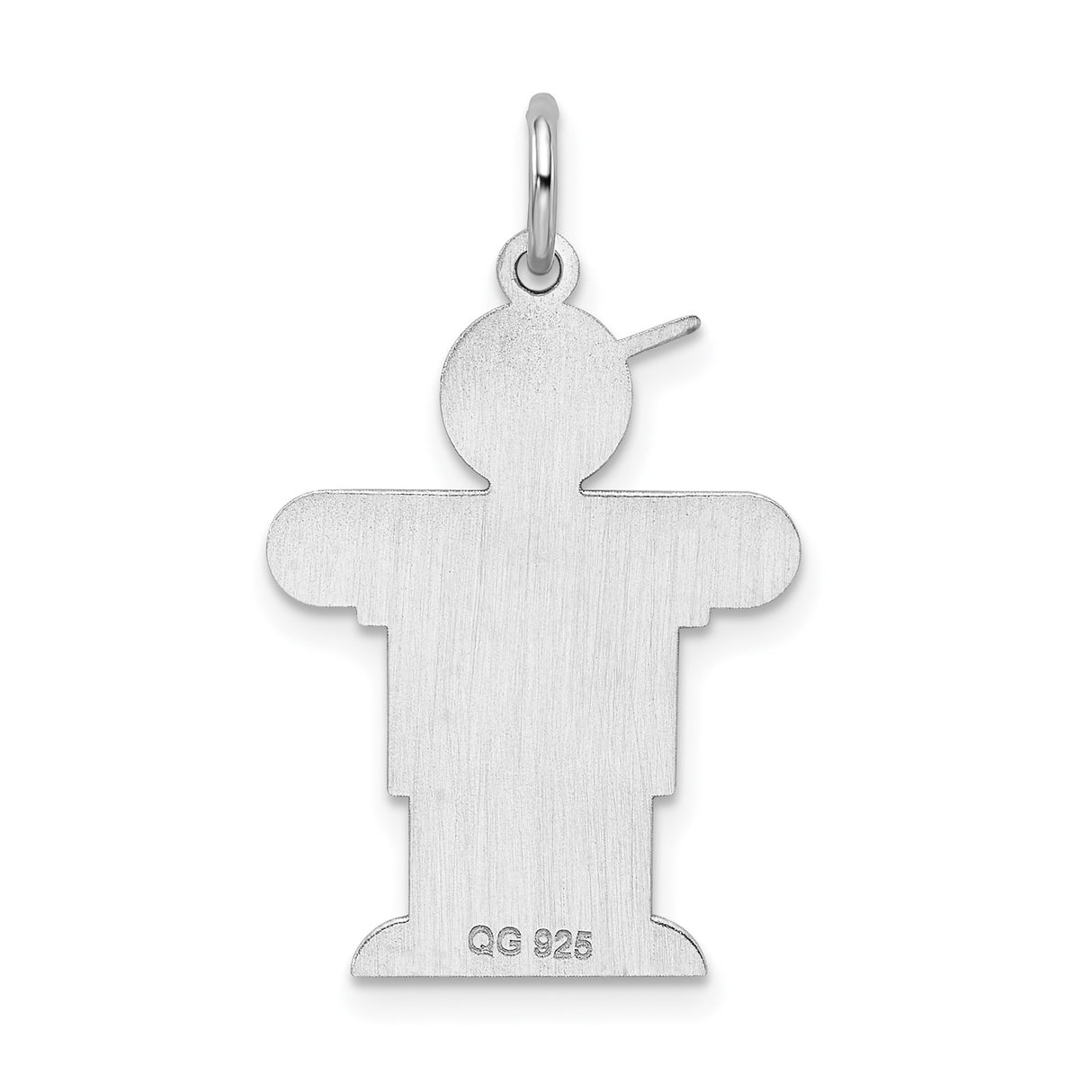 Sterling Silver Boy Charm Pendant with Cap and T-Shirt, Symbolic Family Keepsake Jewelry