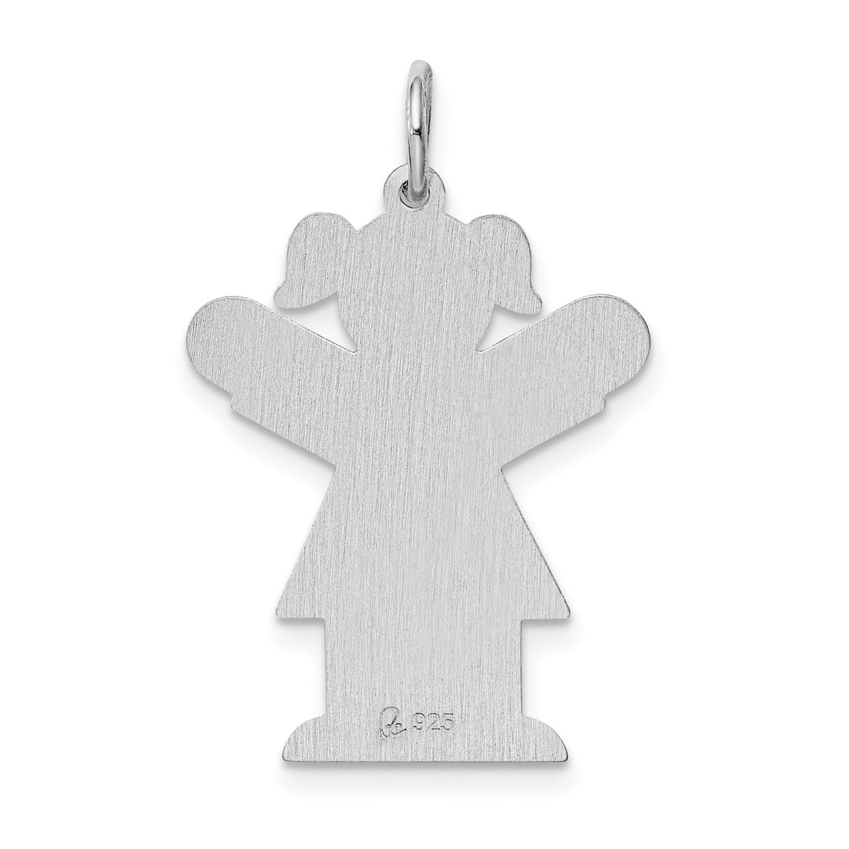 Sterling Silver Girl Charm Pendant with Outstretched Arms, Family Jewelry for Women
