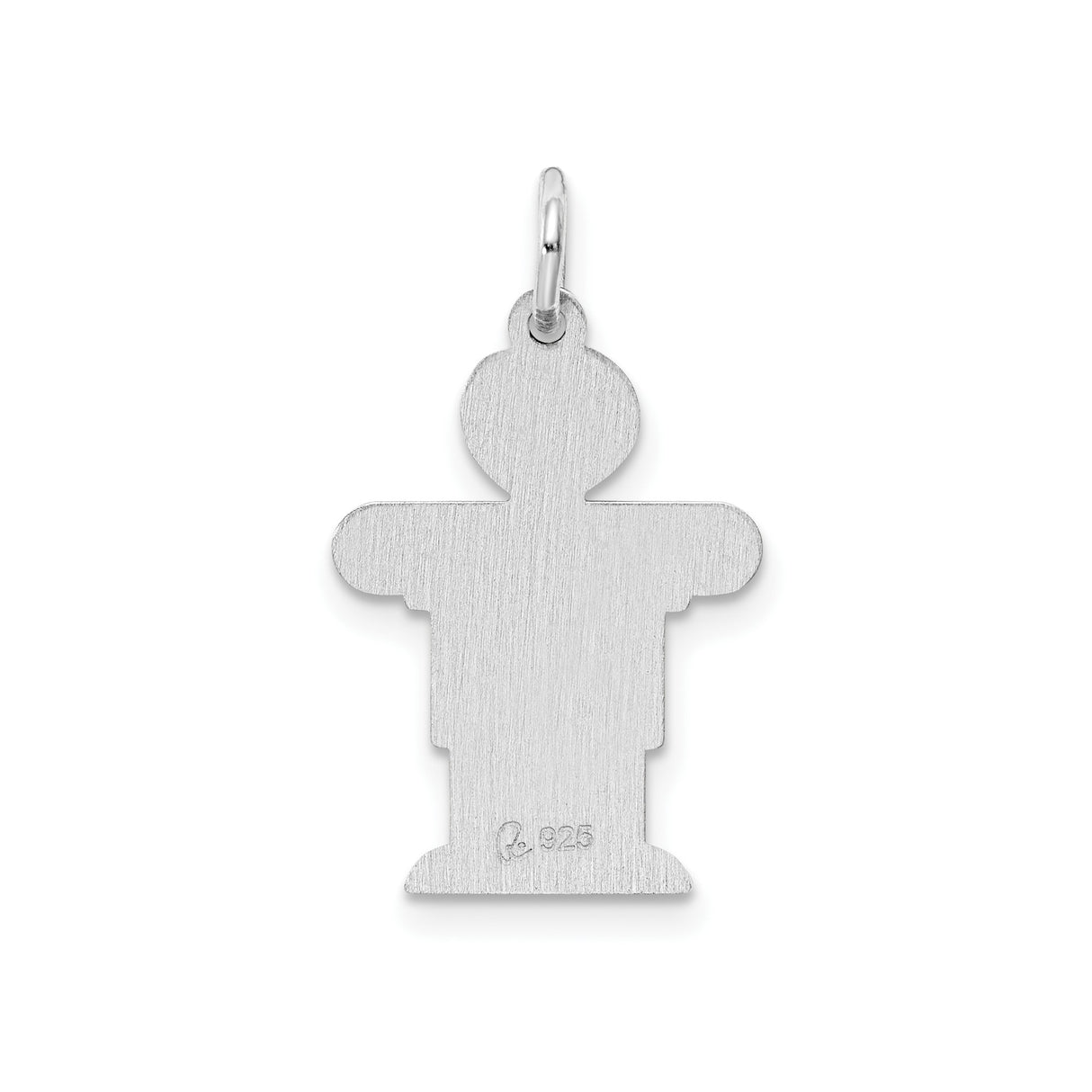 Sterling Silver Boy Pendant with Outstretched Arms, Minimalist Family Charm for Mothers