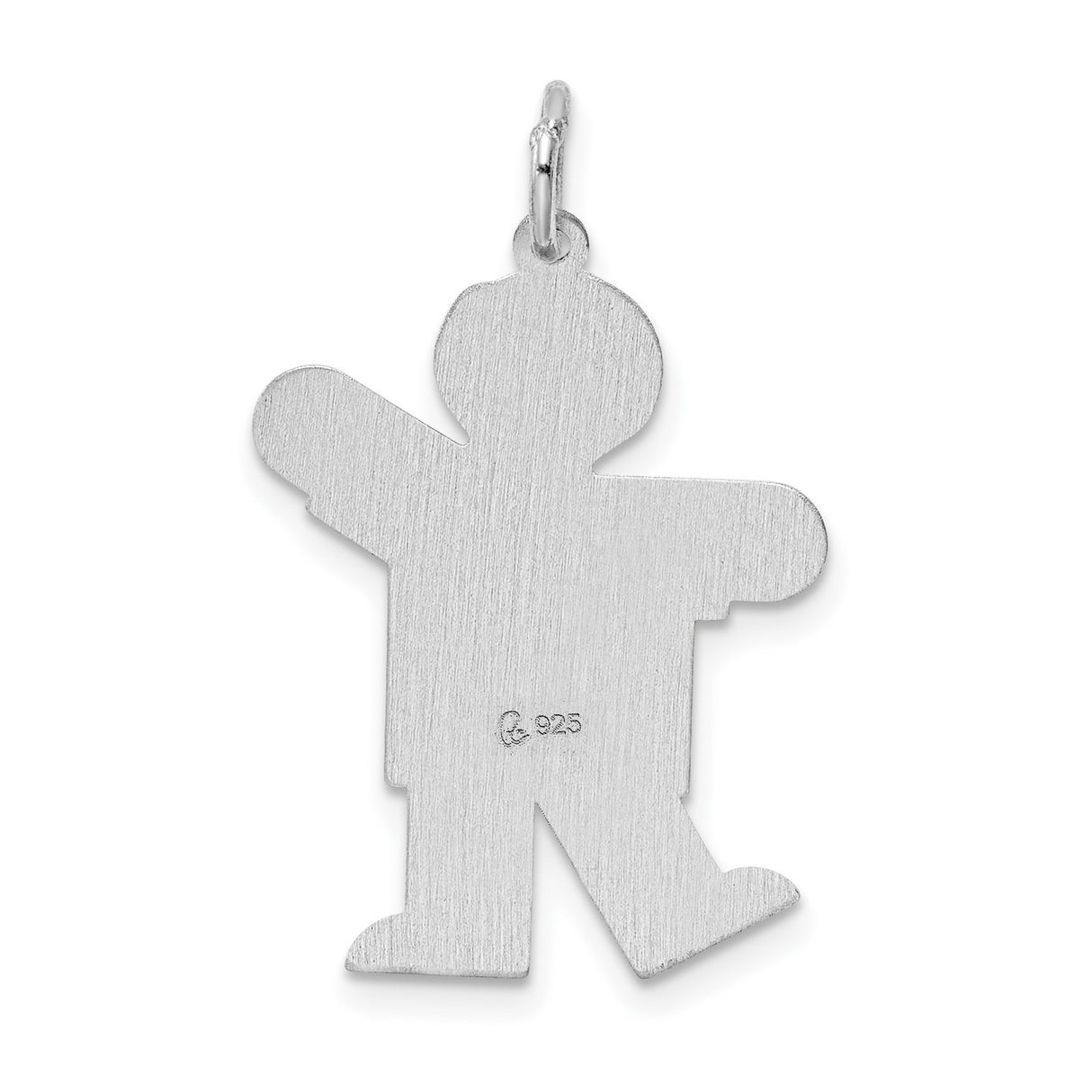 Sterling Silver Boy Pendant Charm, Stylized Family-Inspired Motherhood Jewelry
