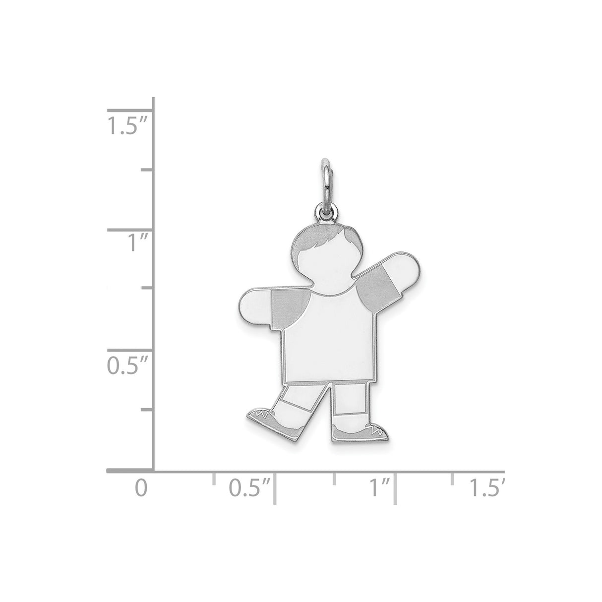 Sterling Silver Boy Pendant Charm, Stylized Family-Inspired Motherhood Jewelry