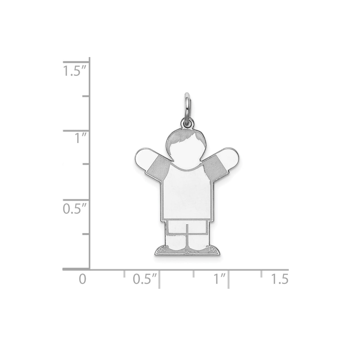 Sterling Silver Pendant, Boy Figure Charm, Minimalist Motherhood Family Jewelry