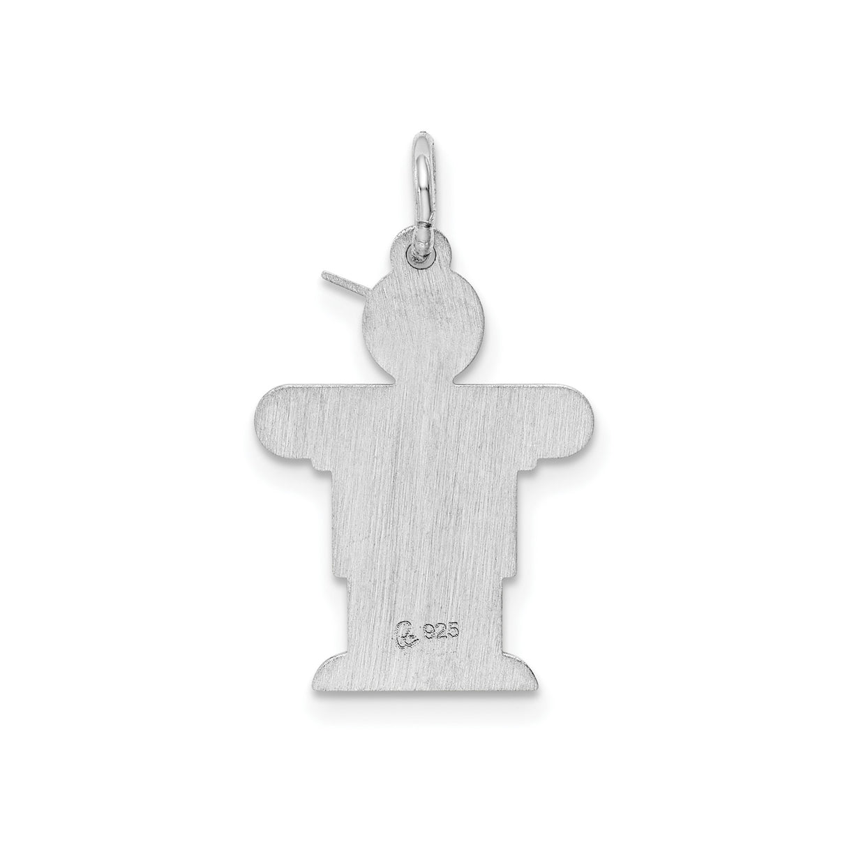 Sterling Silver Boy Charm Pendant with Baseball Cap, Symbolic Family Jewelry for Women or Moms