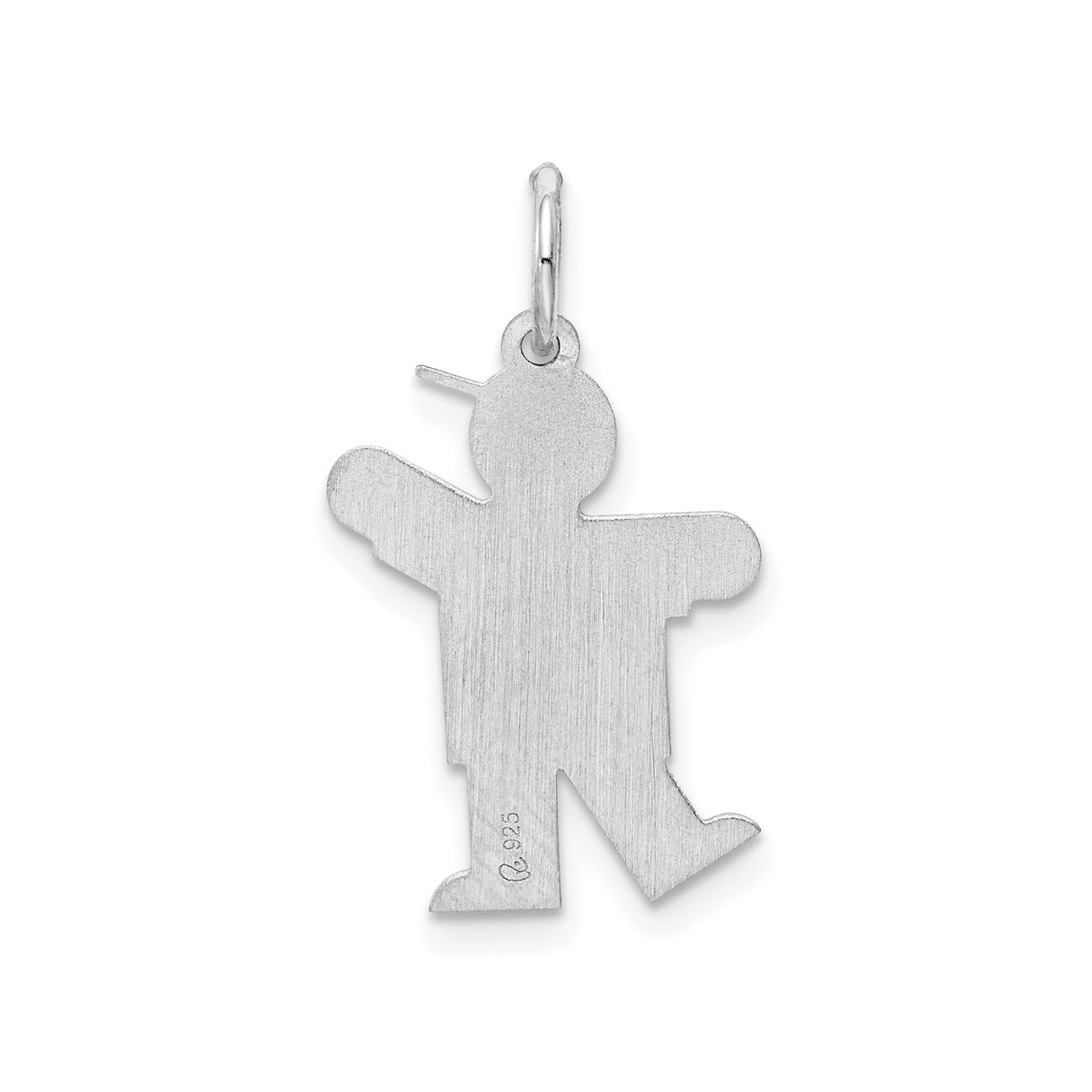 Sterling Silver Boy Charm Pendant with Cap, Minimalist Family Keepsake for Mom or Grandma