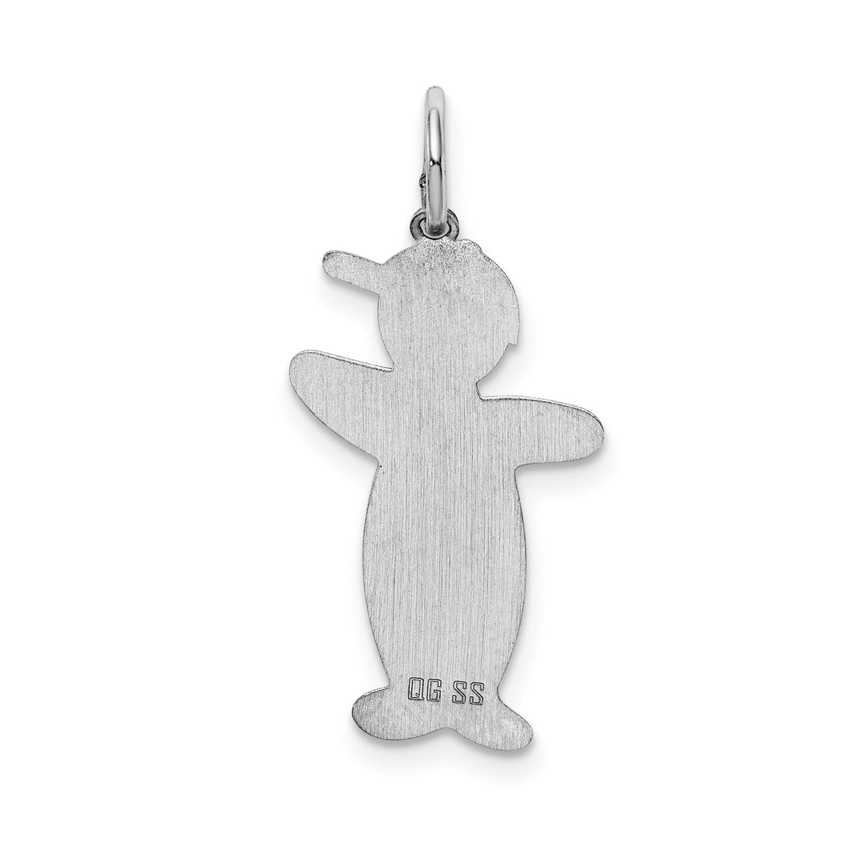 Sterling Silver Boy Pendant with Overalls and Baseball Cap, Family Charm Jewelry for Mom or Grandma