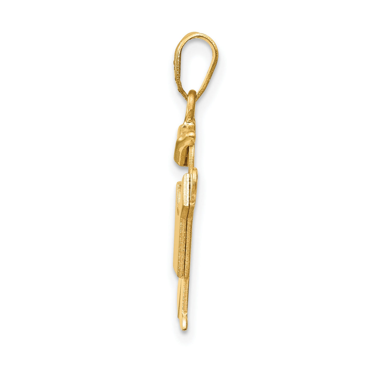14k Yellow Gold Boy Pendant with Cap, Minimalist Family Charm for Women