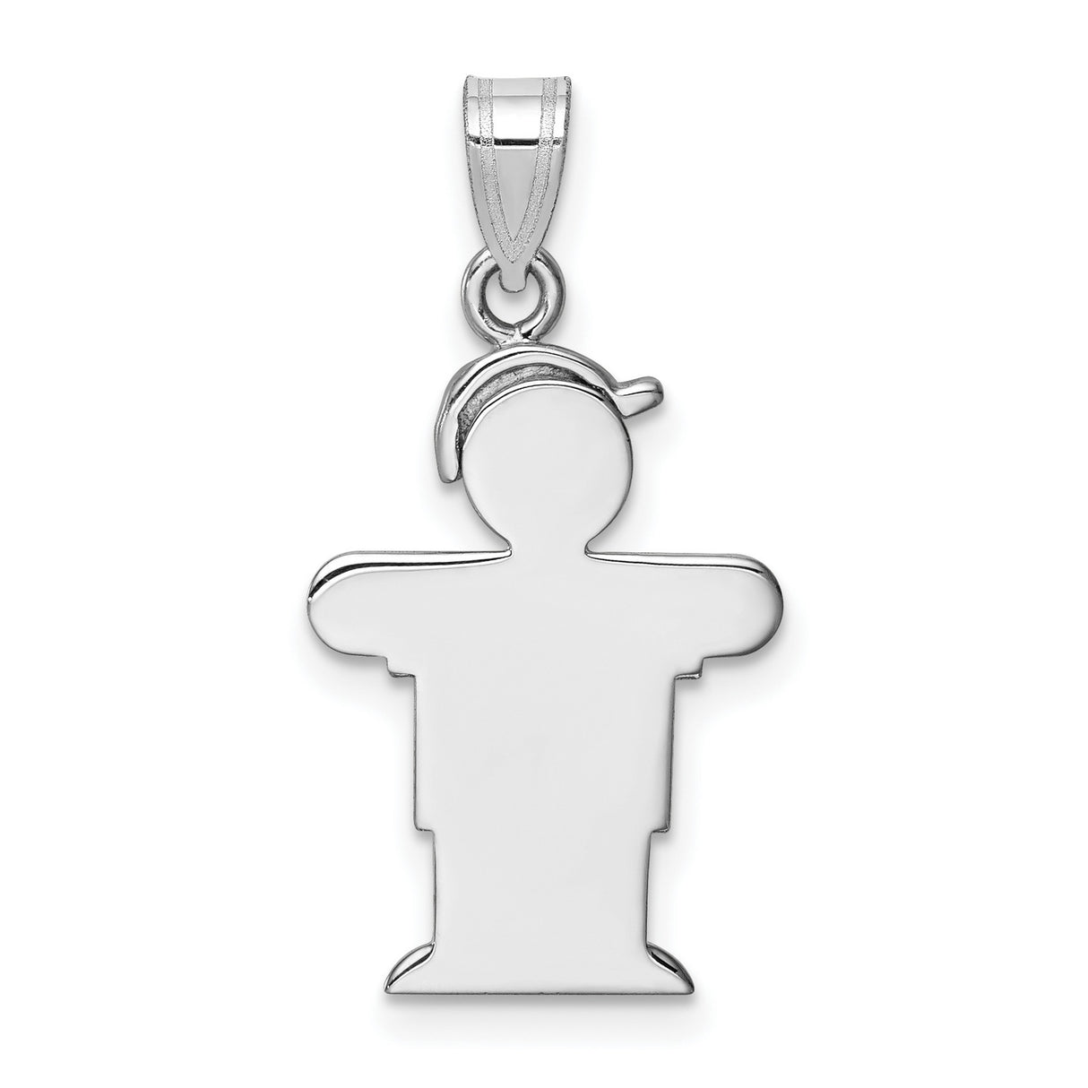 VS Diamond Kid Charm Pendant in Real 14k White Gold