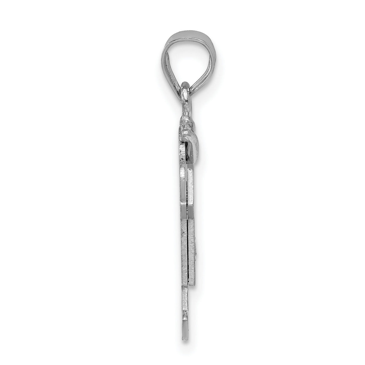 VS Diamond Kid Charm Pendant in Real 14k White Gold