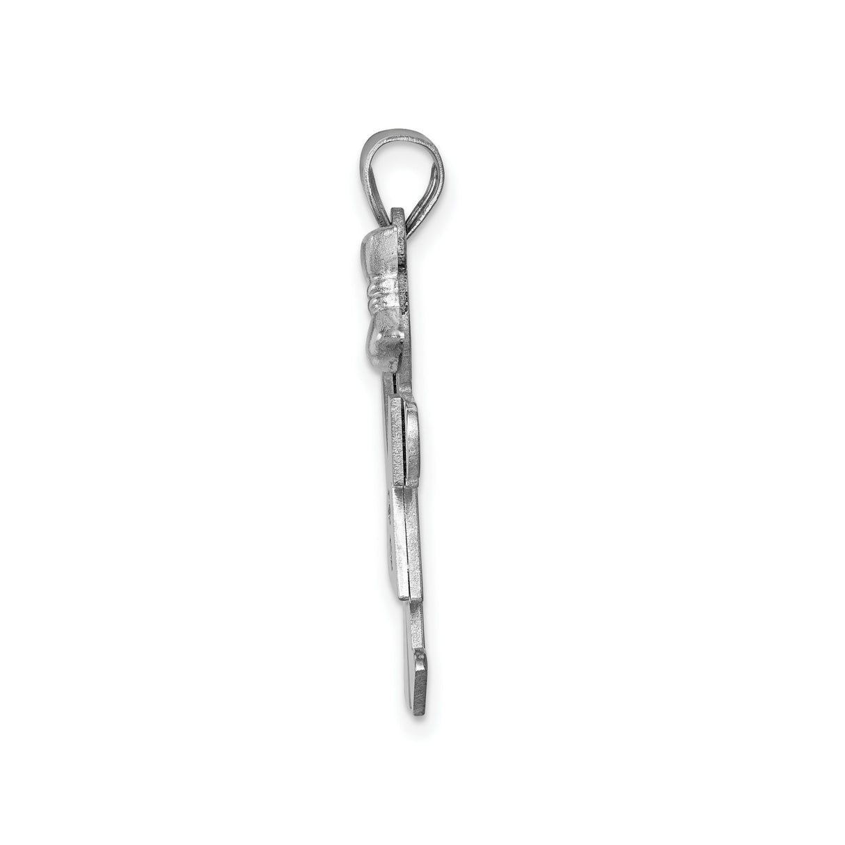 VS Diamond Kid Charm Pendant in Real 14k White Gold