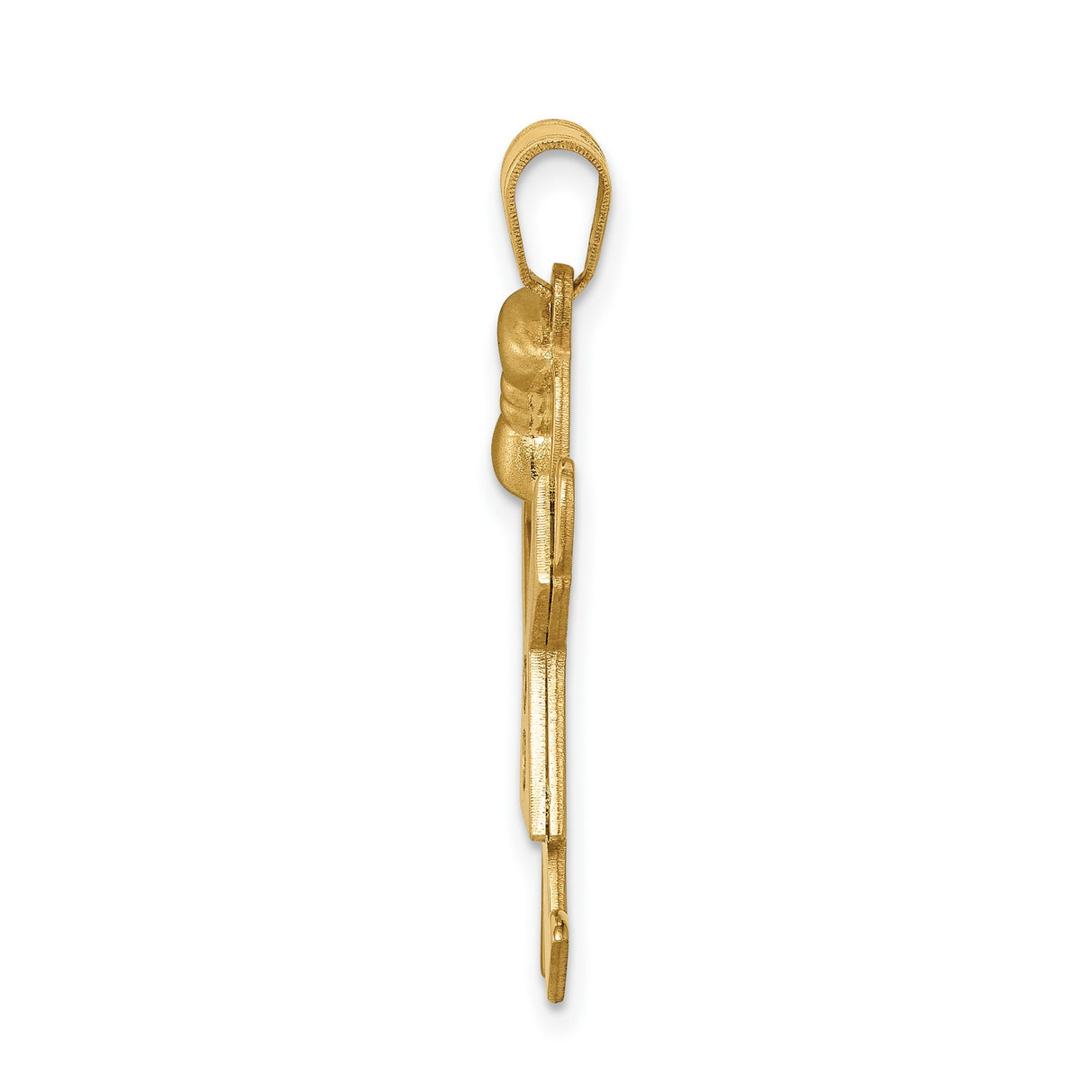 AAA Diamond Kid Charm Pendant in Real 14k Yellow Gold