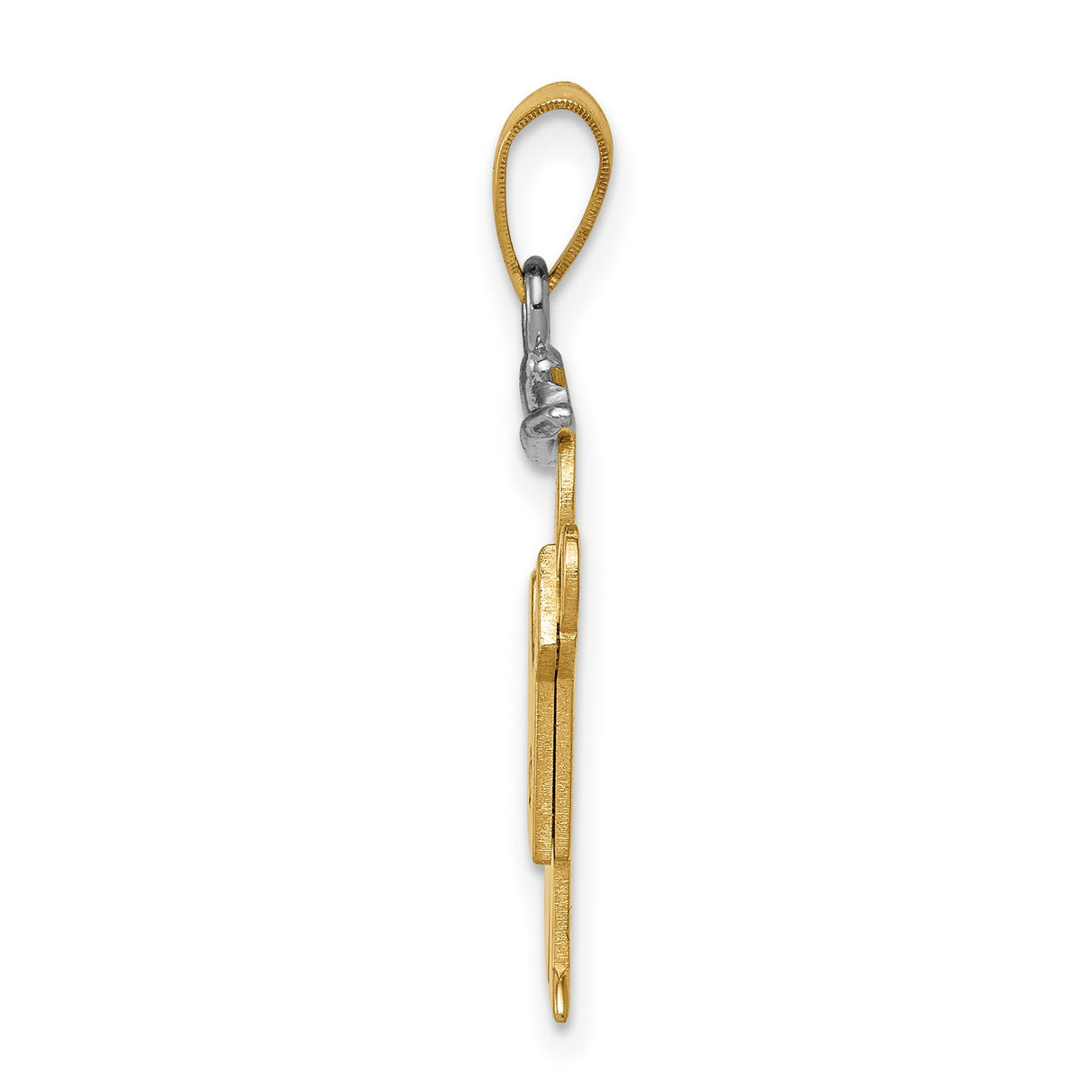 A Diamond Kid Charm Pendant in Real 14k Multi-Tone Gold