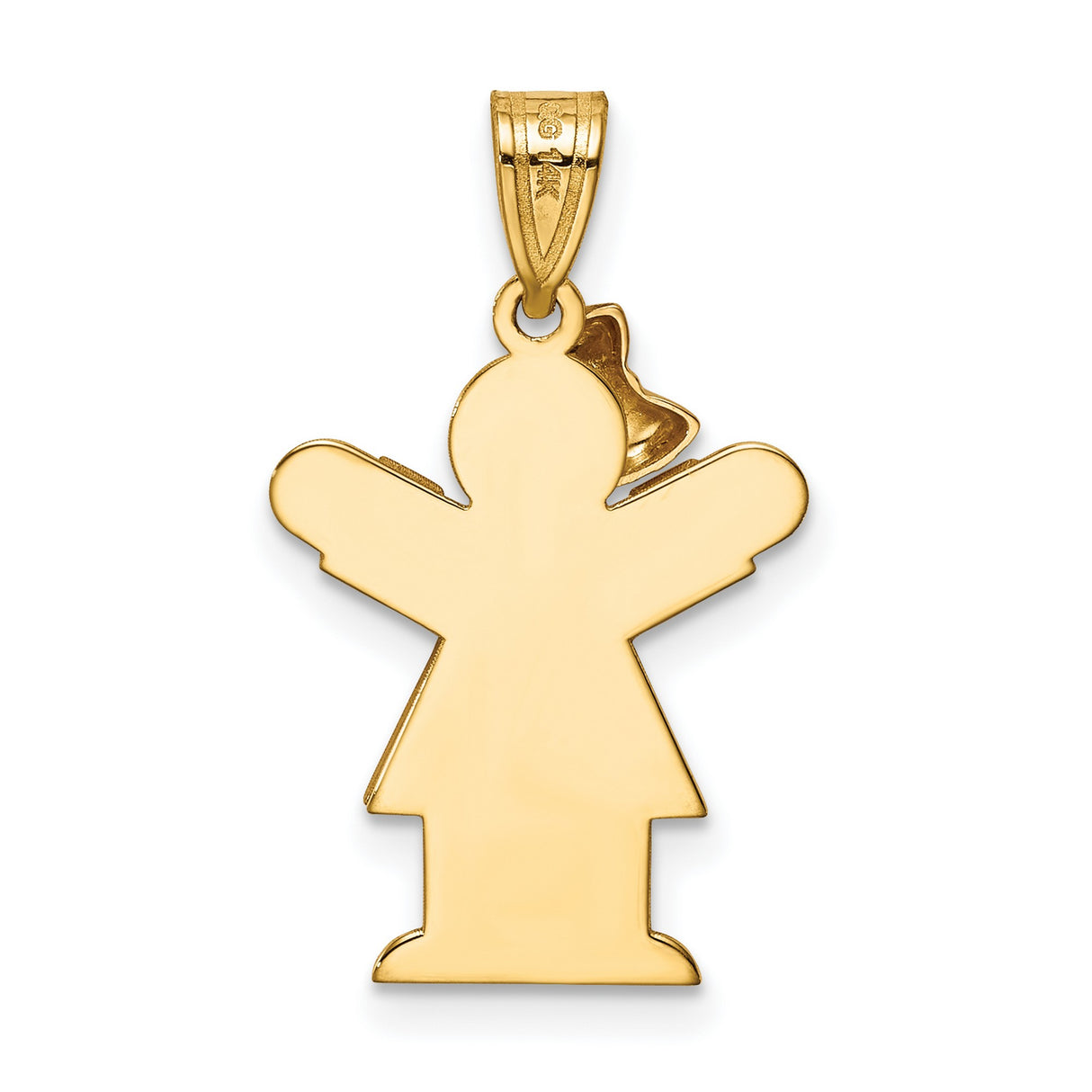 A Diamond Kid Charm Pendant in Real 14k Multi-Tone Gold