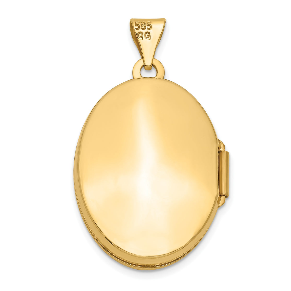 14k Yellow Gold Oval Locket Pendant with Scroll Engraving and Floral Detailing