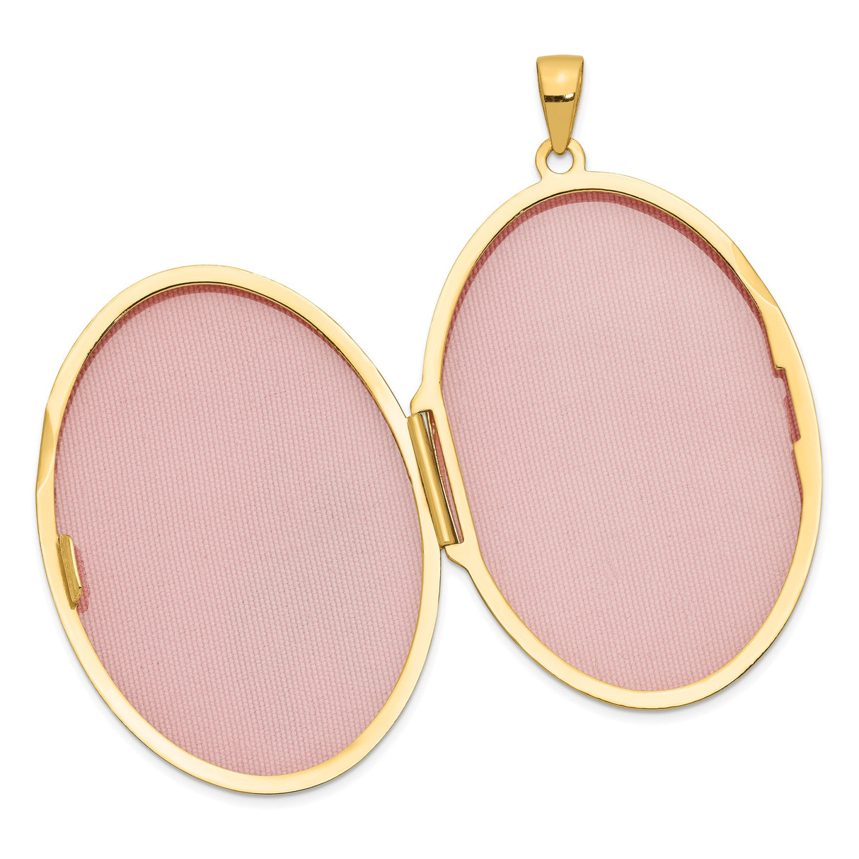 14k Yellow Gold Oval Locket Pendant with Floral Engraving and Scrollwork Design