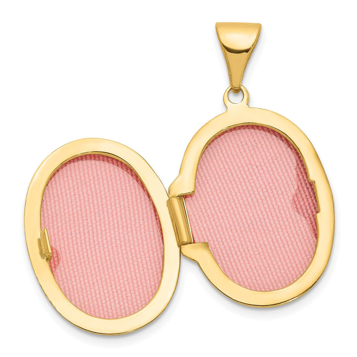 14k Multi-Tone Gold Oval Locket Pendant with Three Infant Footprints Symbolizing Motherhood