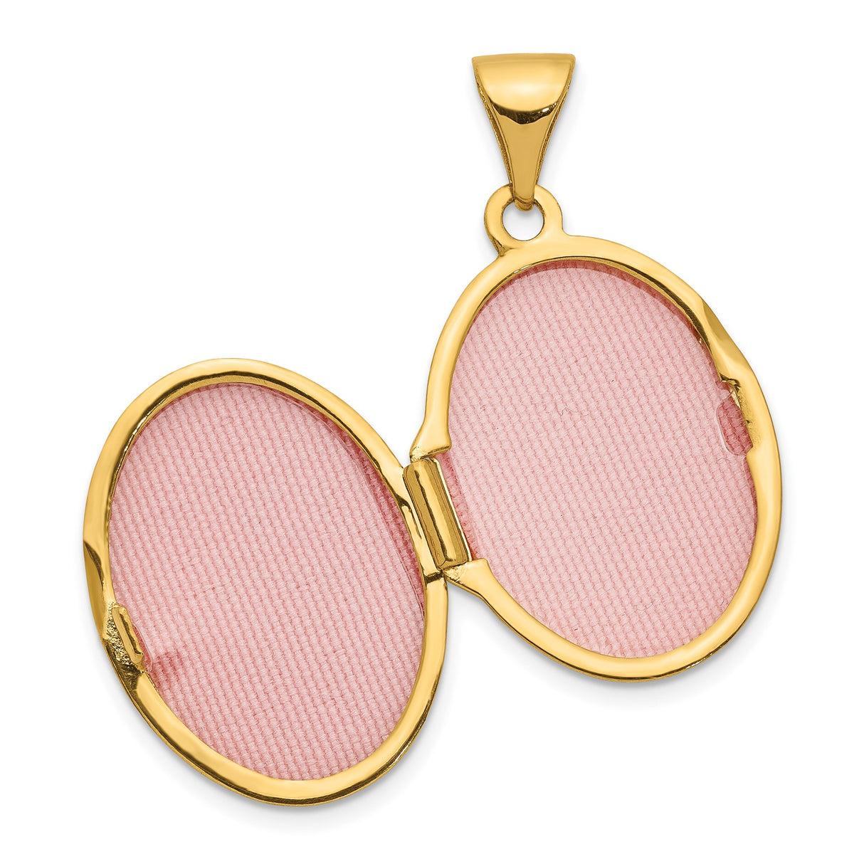 14k Two-Tone Gold Oval Locket Pendant with Guardian Angel and Star Motif