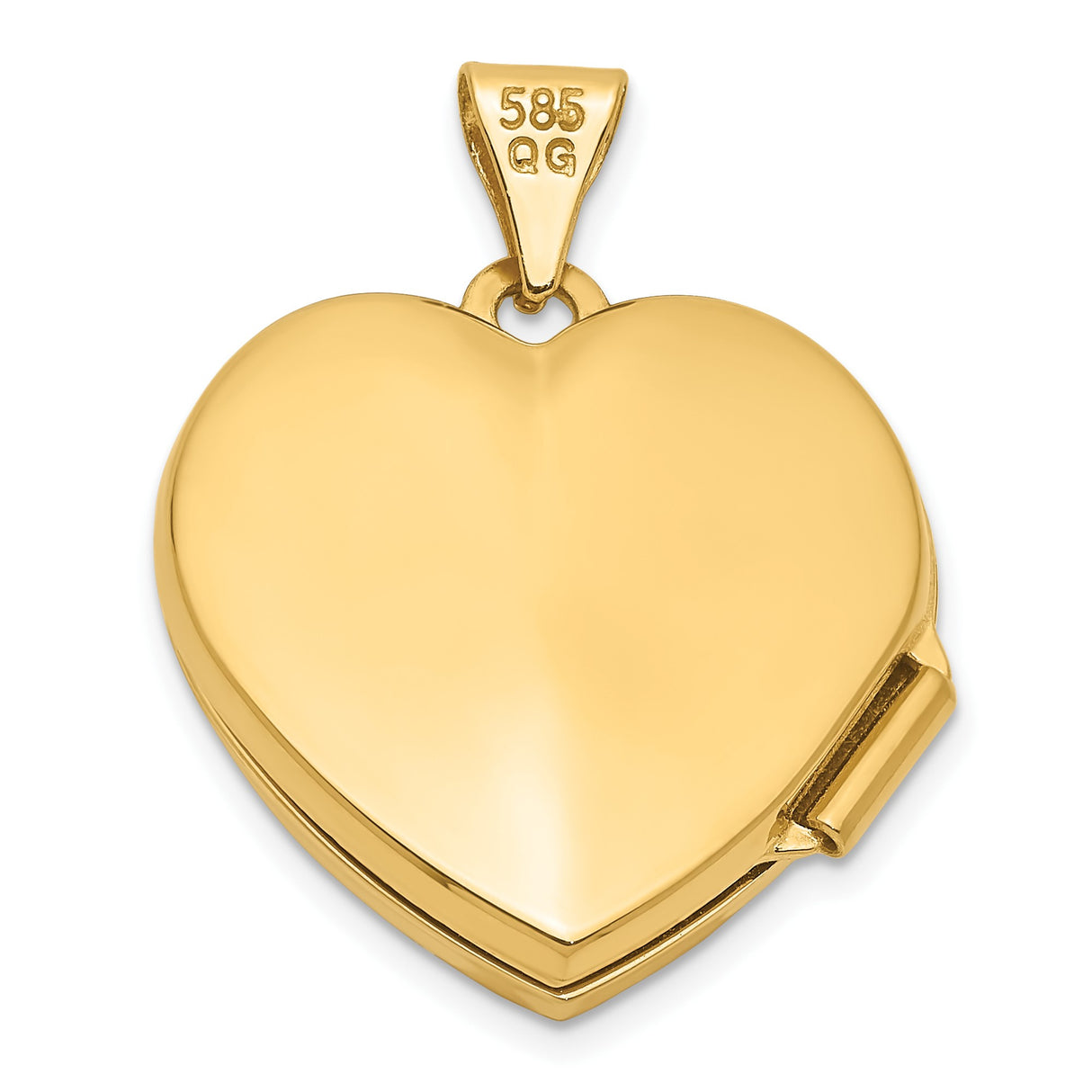 14k Multi-Tone Gold Heart Locket Pendant with Daughter Engraving and Floral Design