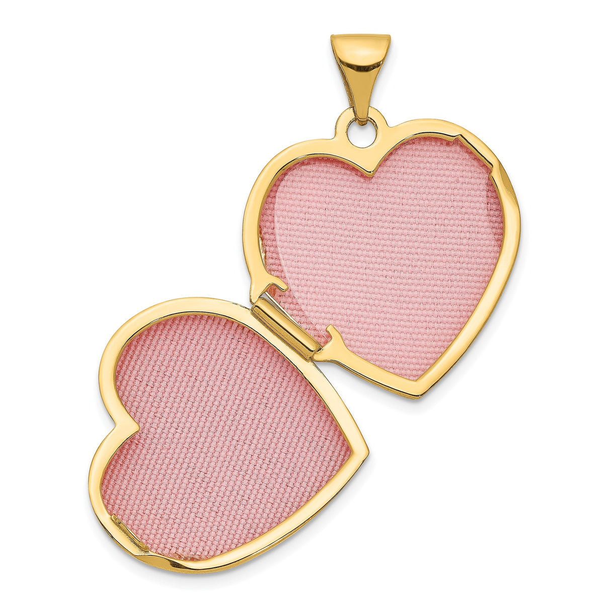 14k Multi-Tone Gold Heart Locket Pendant with Daughter Engraving and Floral Design