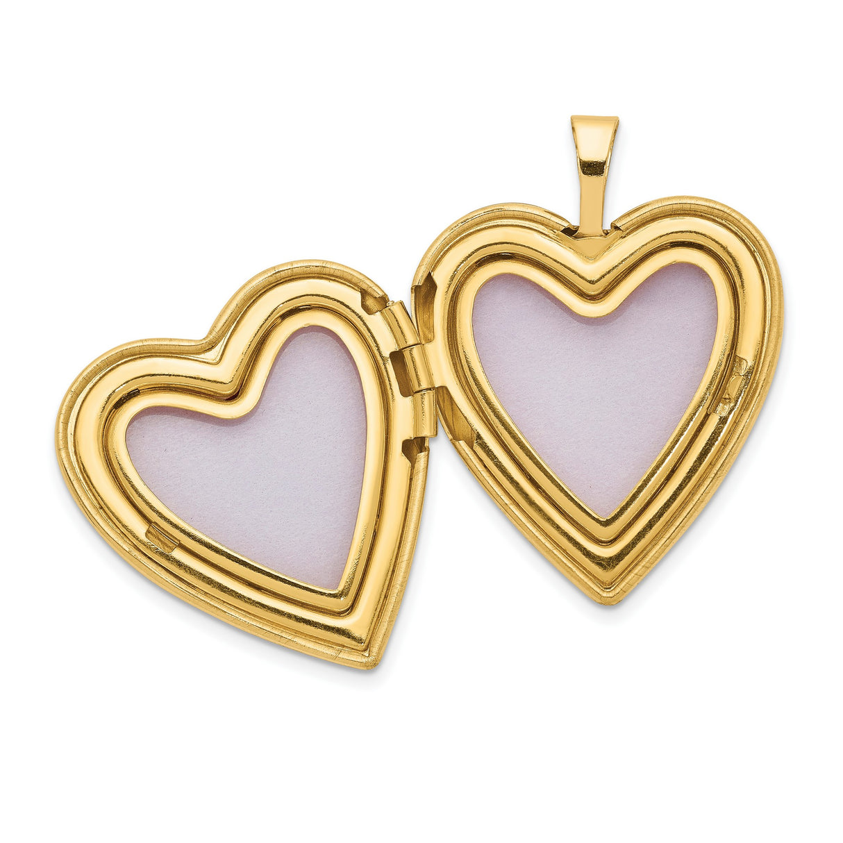 20mm Diamond Satin and Diamond-Cut Cross Heart Locket Charm Pendant in Real 14k Yellow Gold