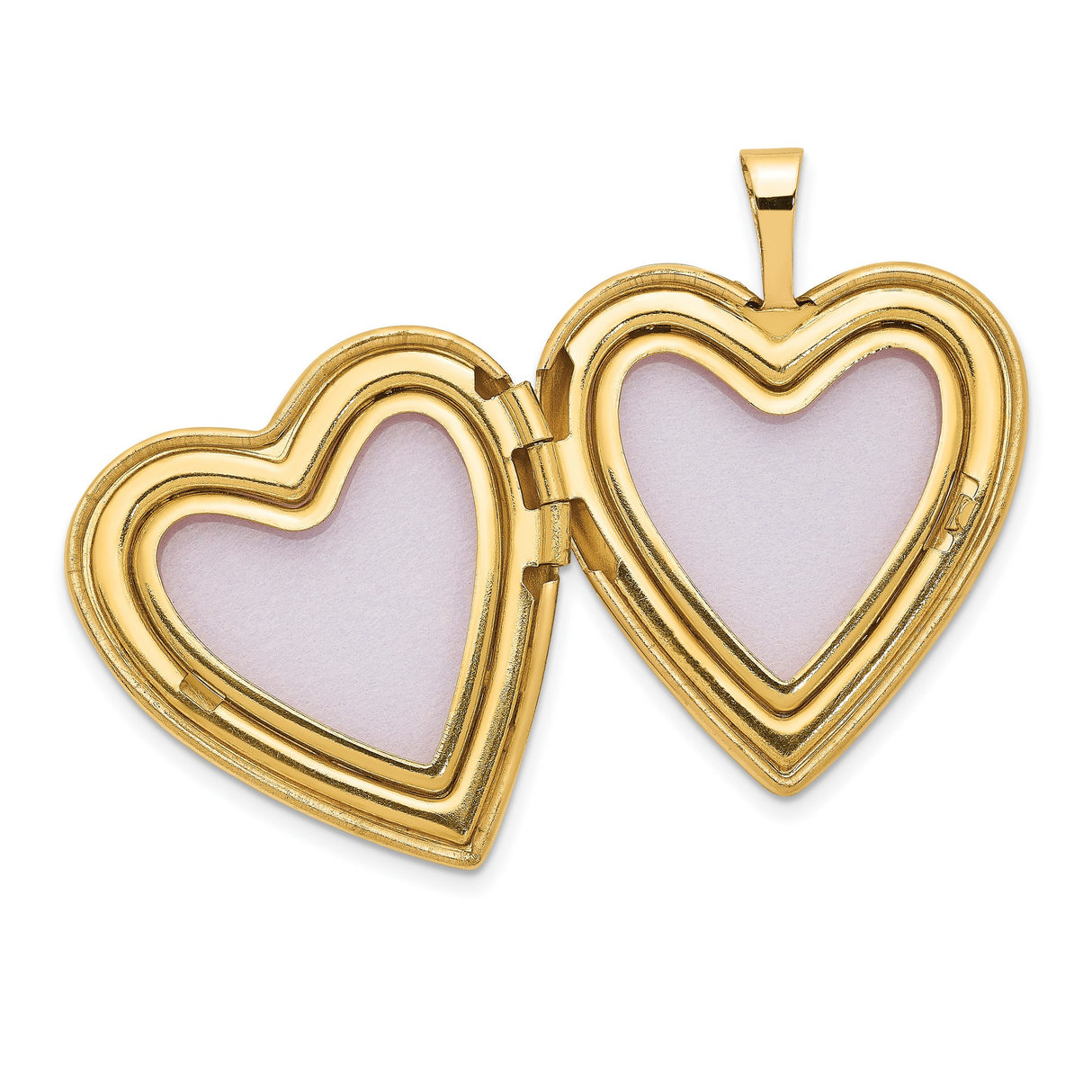 14k Yellow Gold Heart Locket Pendant, Polished Finish, Openable Keepsake Jewelry for Women