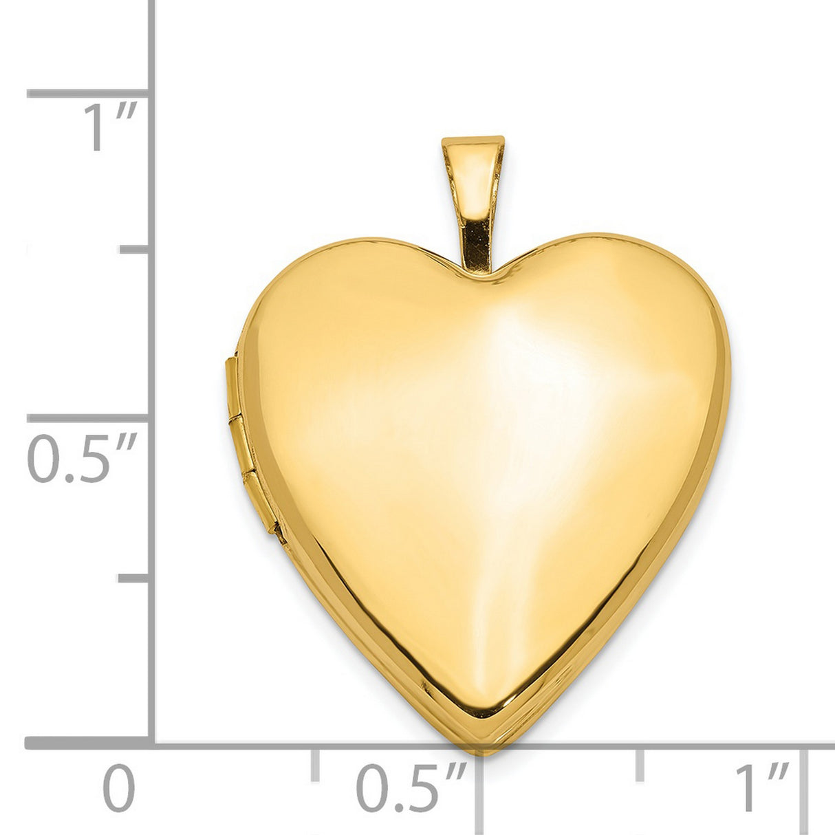 14k Yellow Gold Heart Locket Pendant, Polished Finish, Openable Keepsake Jewelry for Women