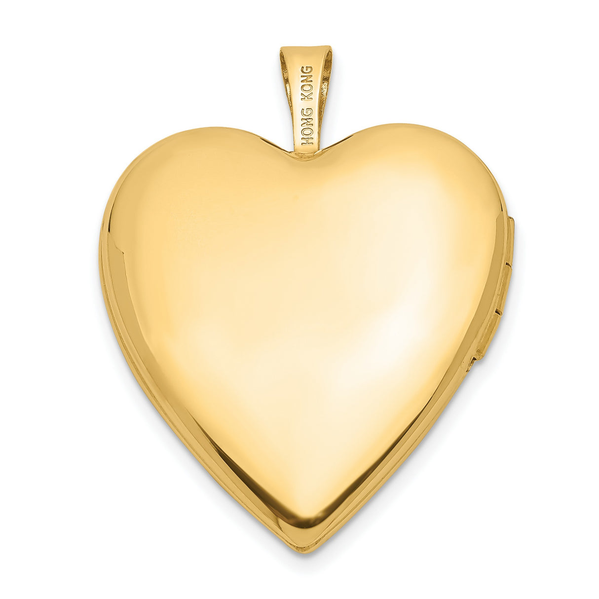 14k Yellow Gold Heart Locket Pendant with Diamond Accent, Starburst Design Keepsake Jewelry