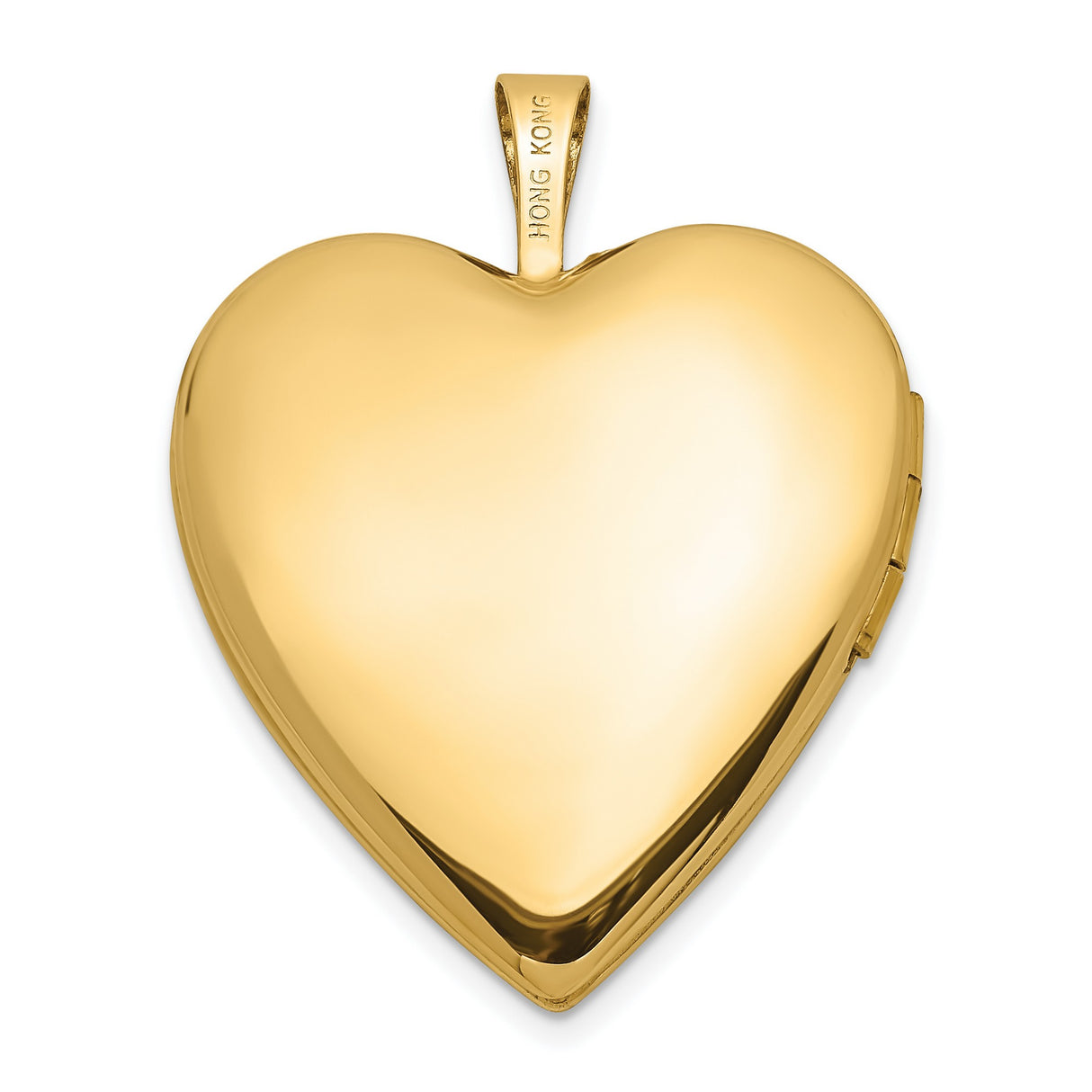 14k Yellow Gold Heart Locket Pendant with Diamond Accent and Starburst Design